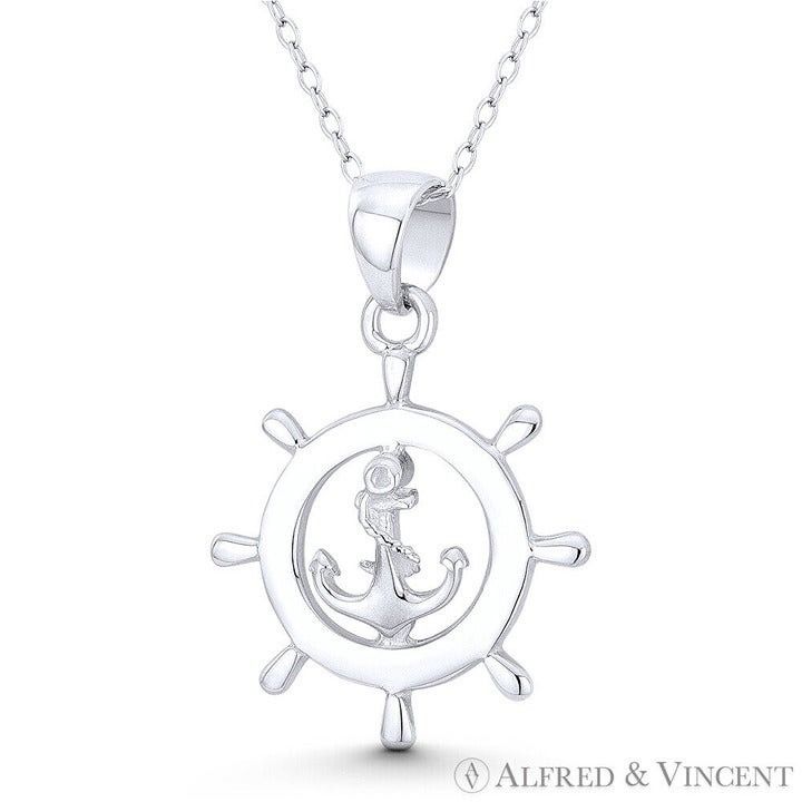 Other Ship's Anchor & Helm / Wheel Sailor's Luck Charm Pendant Size ONE SIZE - 1 Preview