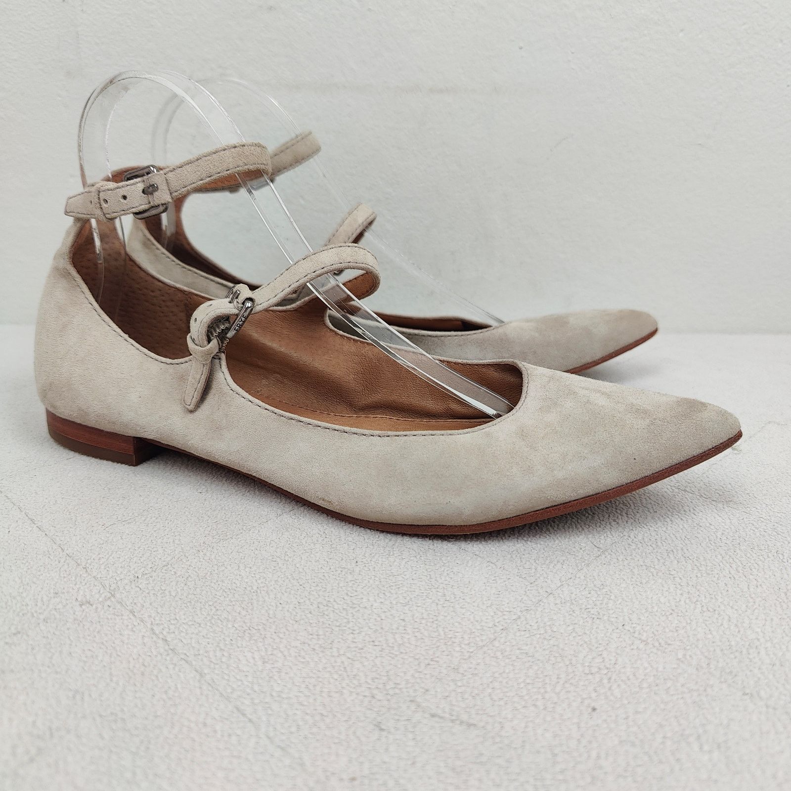 Frye Frye Sienna Cross Ballet Flats Womens 8.5 Taupe Gray Suede Size US 8.5 / IT 38.5 - 1 Thumbnail