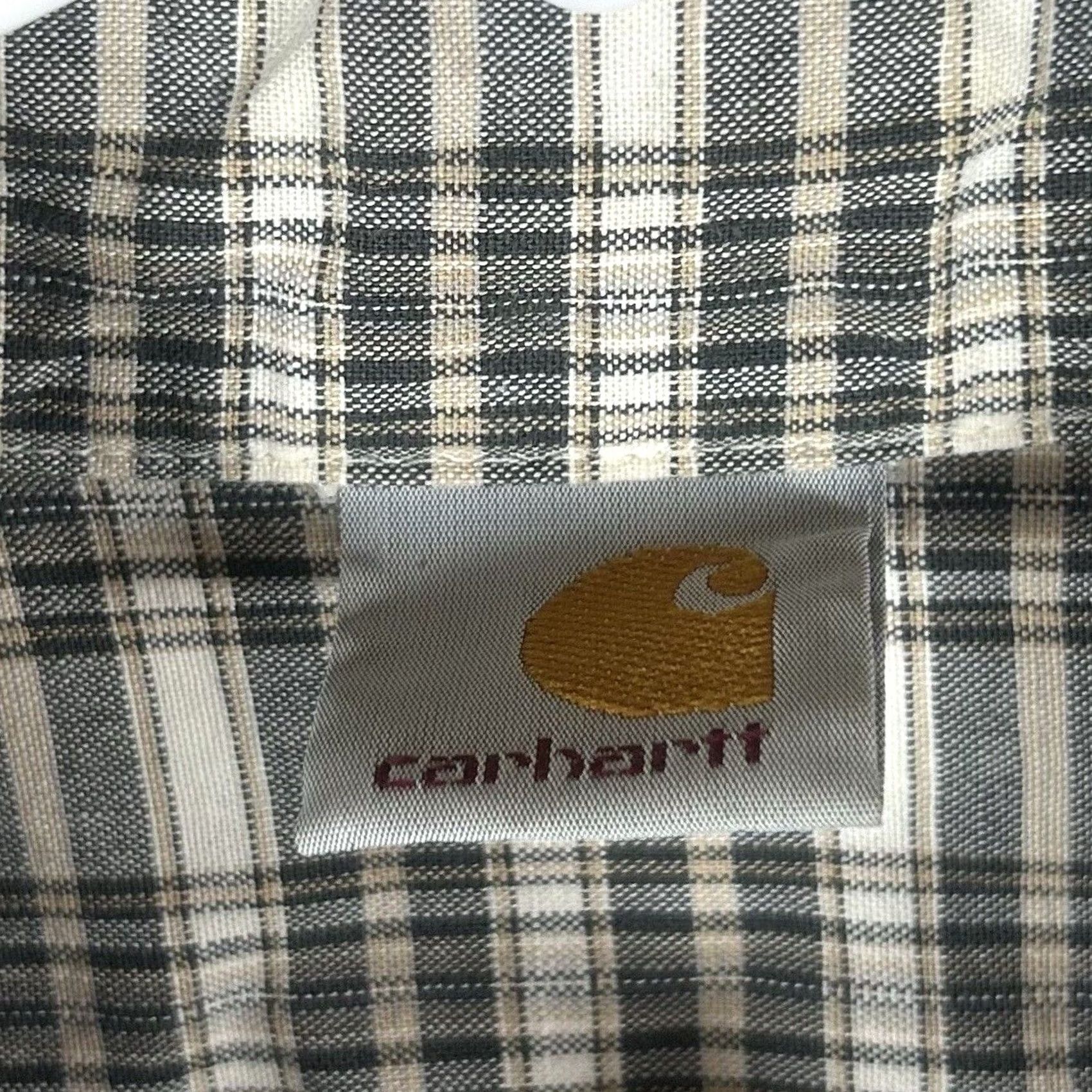 Carhartt Carhartt Mens Paint Stained Plaid Button Up Shirt 2XL Short Sleeve Workwear Tan Regular Size Thick Cotton Button-Down Collar Mens Size US XXL / EU 58 / 5 - 6 Thumbnail