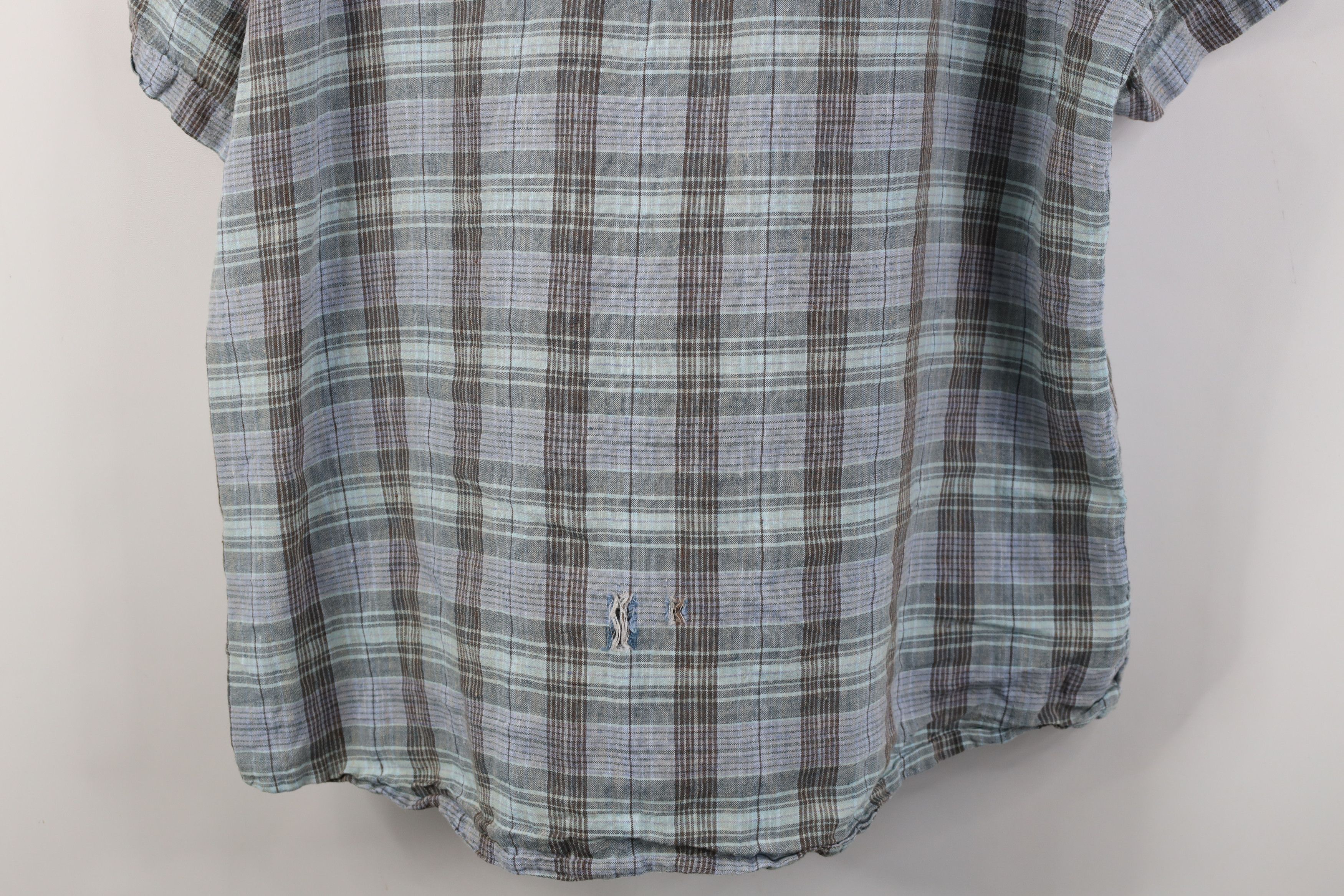 J.Crew Vintage 90s J Crew Short Sleeve Collared Button Shirt Plaid Size US L / EU 52-54 / 3 - 11 Thumbnail