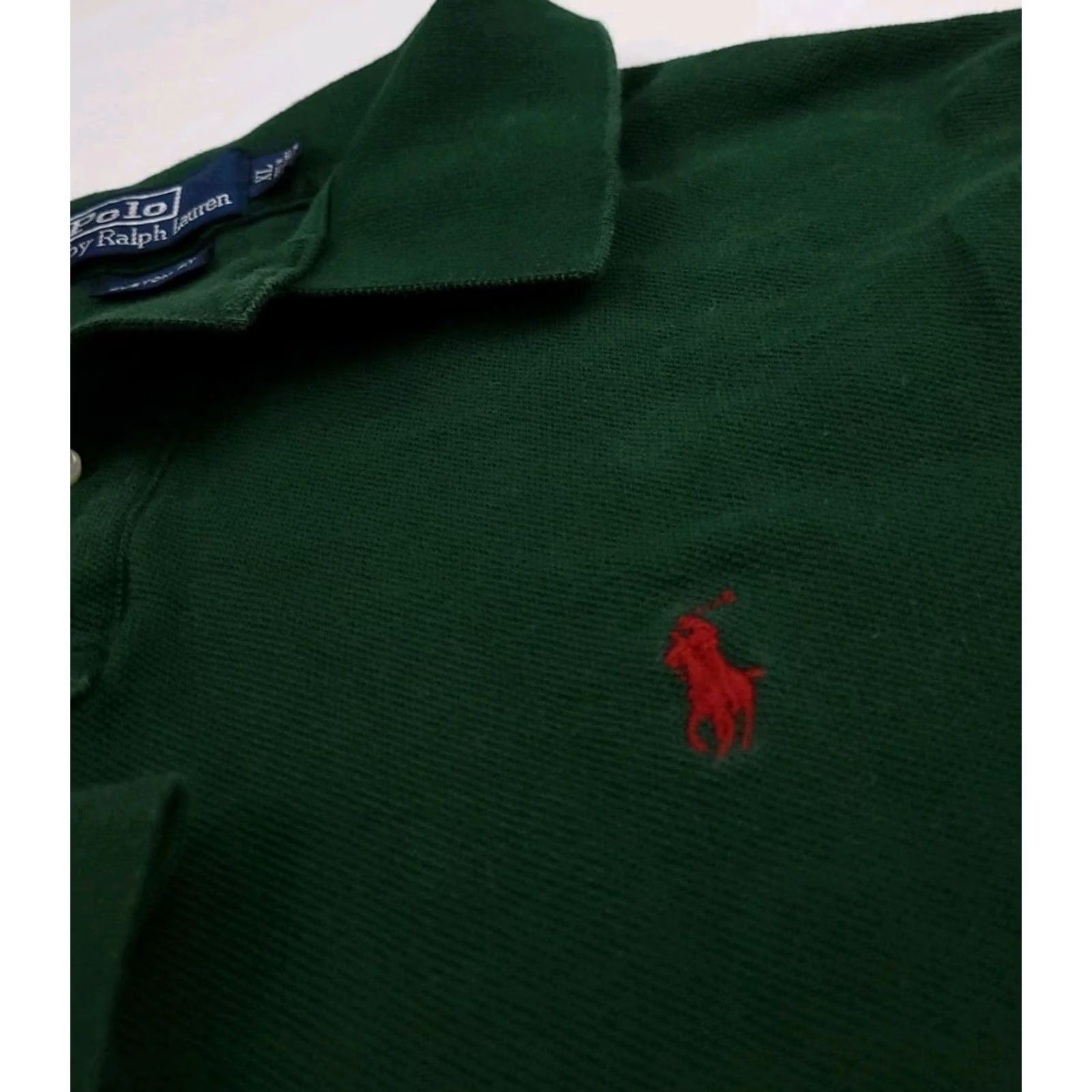 Polo Ralph Lauren VINTAGE Polo Ralph Lauren Long Sleeve Polo Shirt Pony Logo Sport RL Dark Green Mens L/XL Polo Shirt Green Polo Ralph Lauren Shirt Size US L / EU 52-54 / 3 - 5 Thumbnail