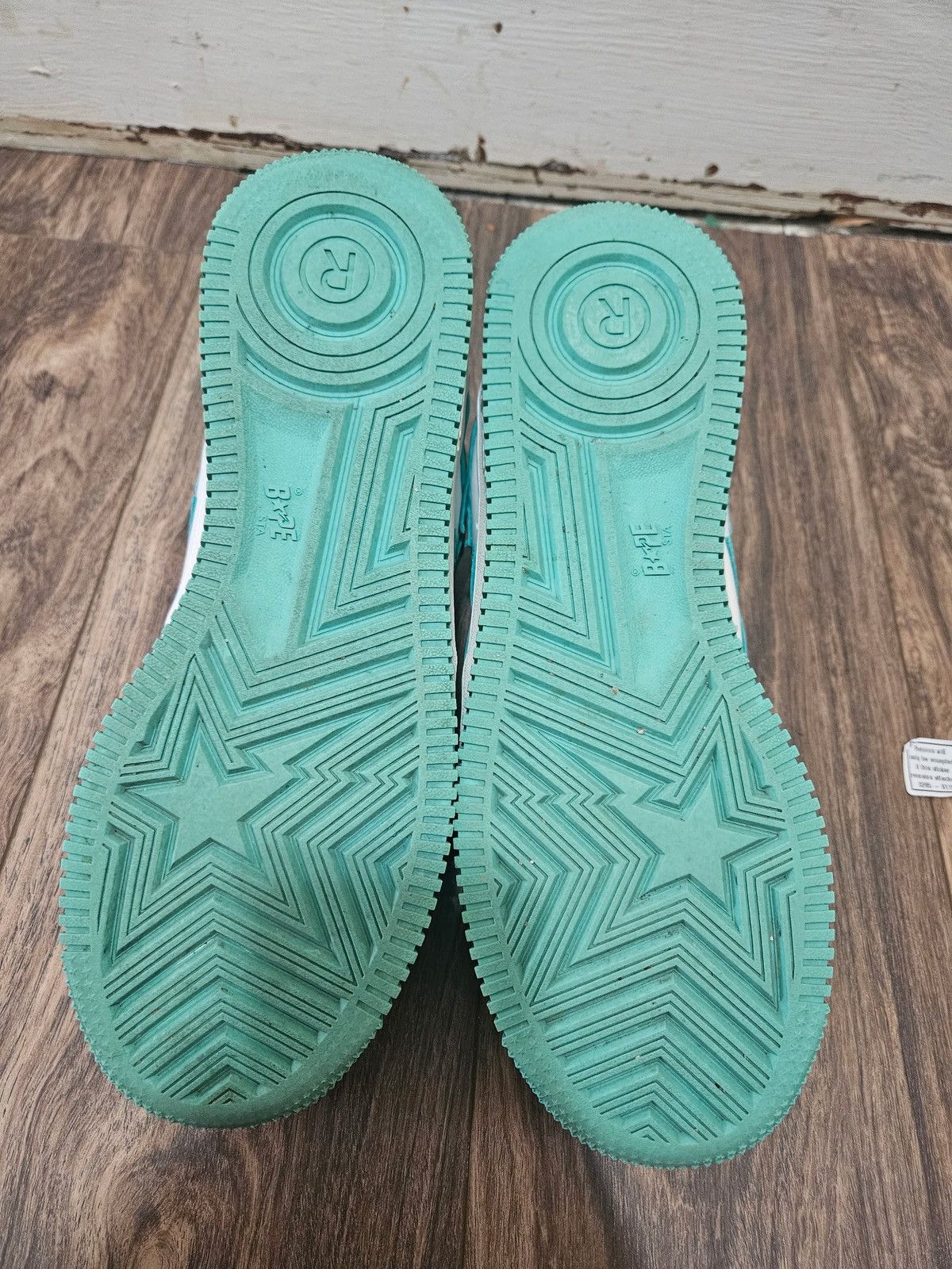 Bape Teal White M1 Bapesta Sneakers Size US 10 / EU 43 - 8 Thumbnail