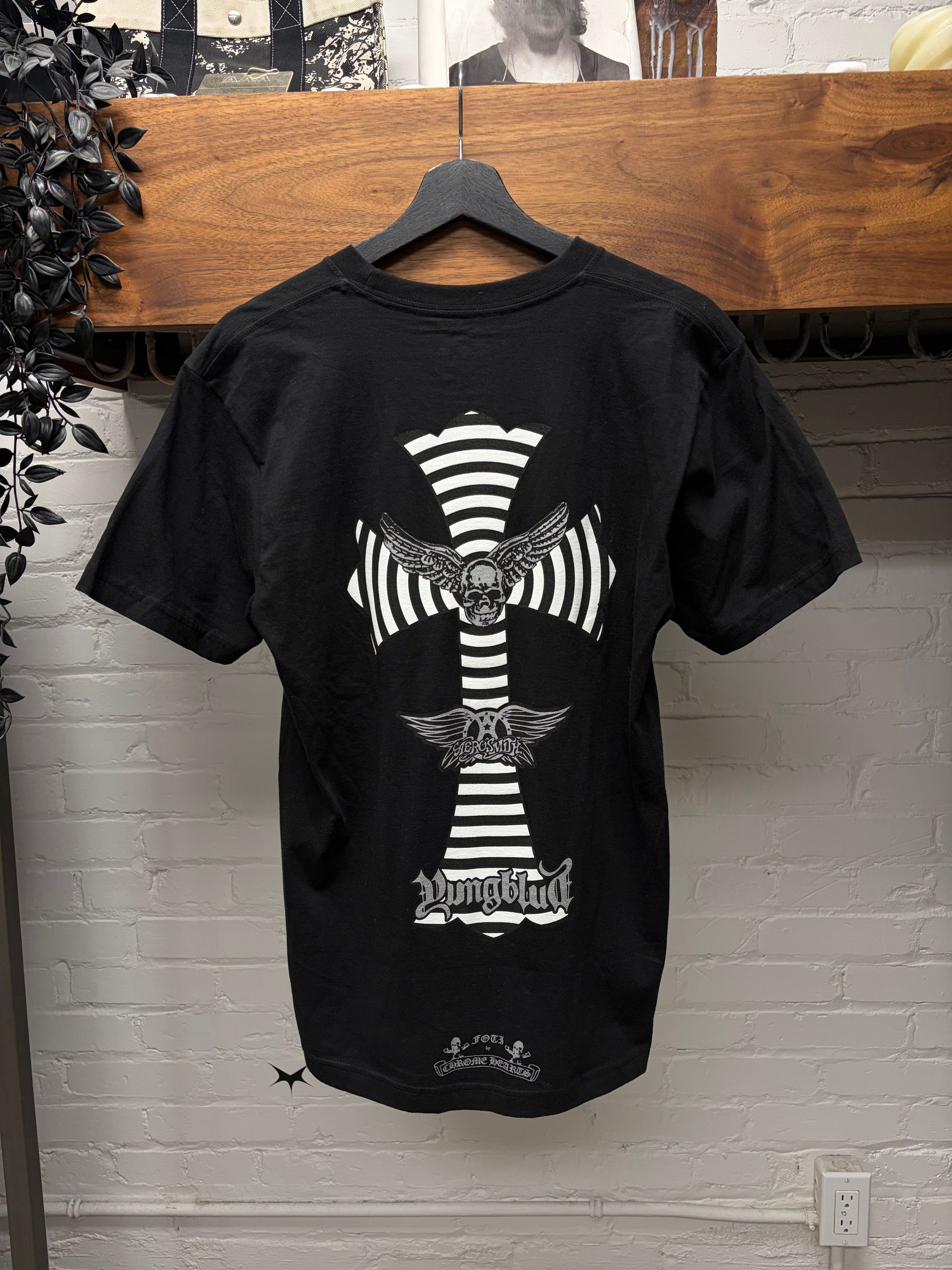 Chrome Hearts Chrome Hearts x Yungblud/Aerosmith Collaborative Cross Back Graphic T-Shirt Size US M / EU 48-50 / 2 - 1 Thumbnail