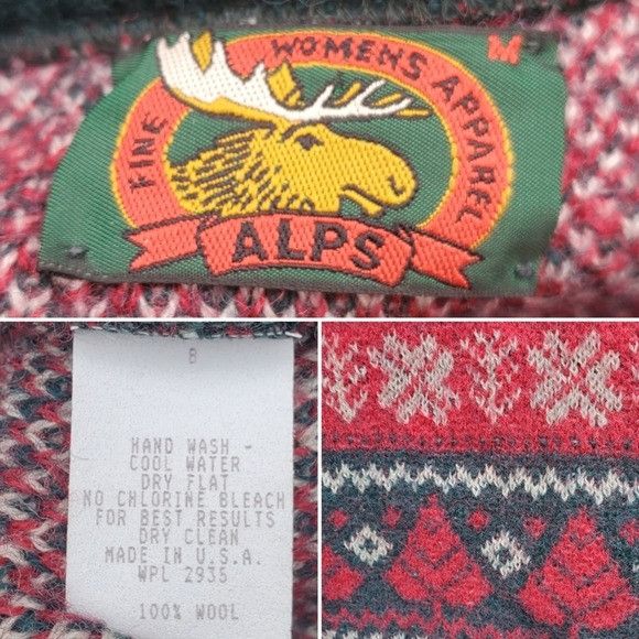 Vintage Vintage 90s Alps Retro Christmas Reindeer Fair Isle Sweater Size M / US 6-8 / IT 42-44 - 4 Thumbnail