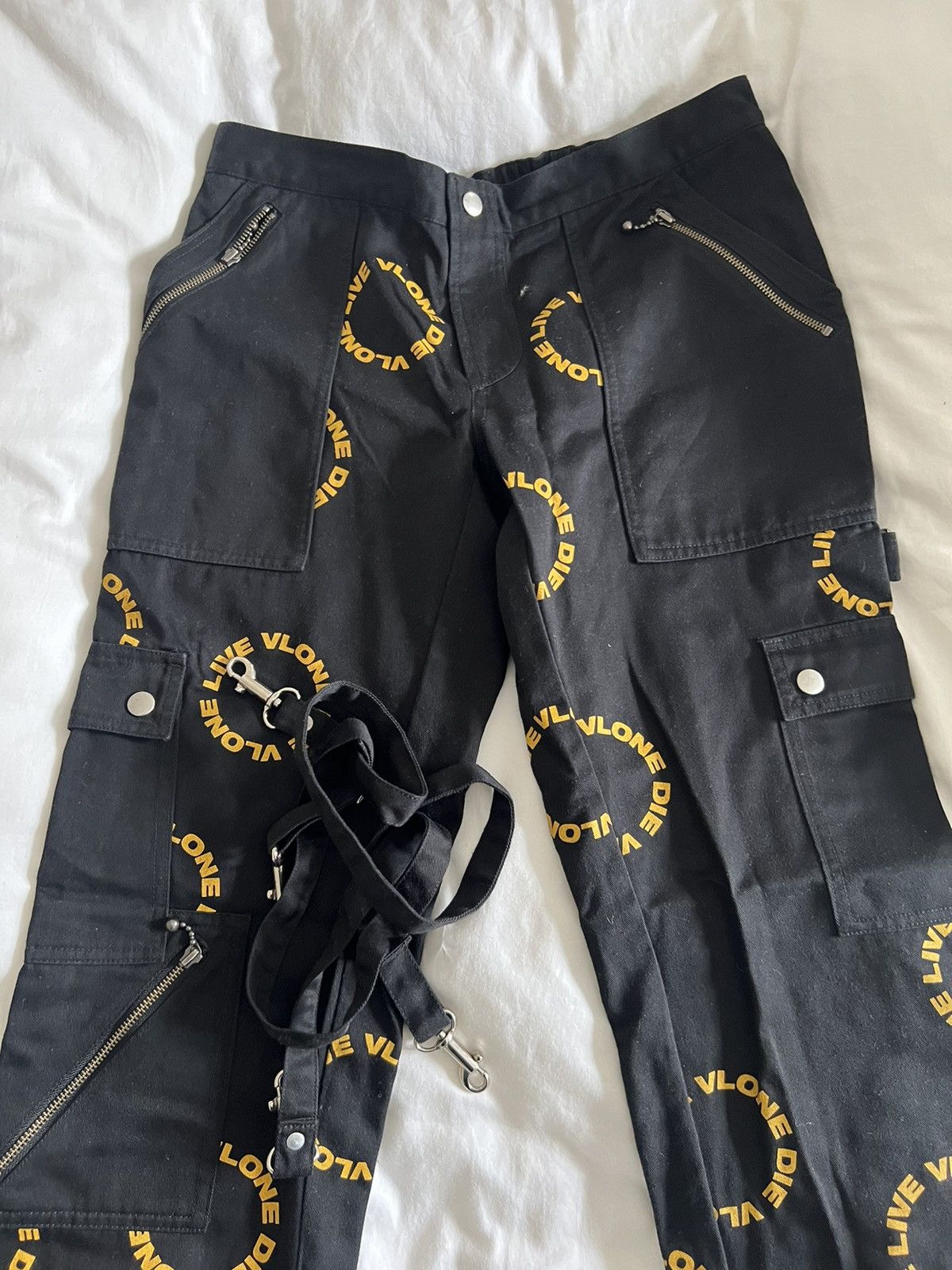 Vlone Vlone bondage pants black | Grailed