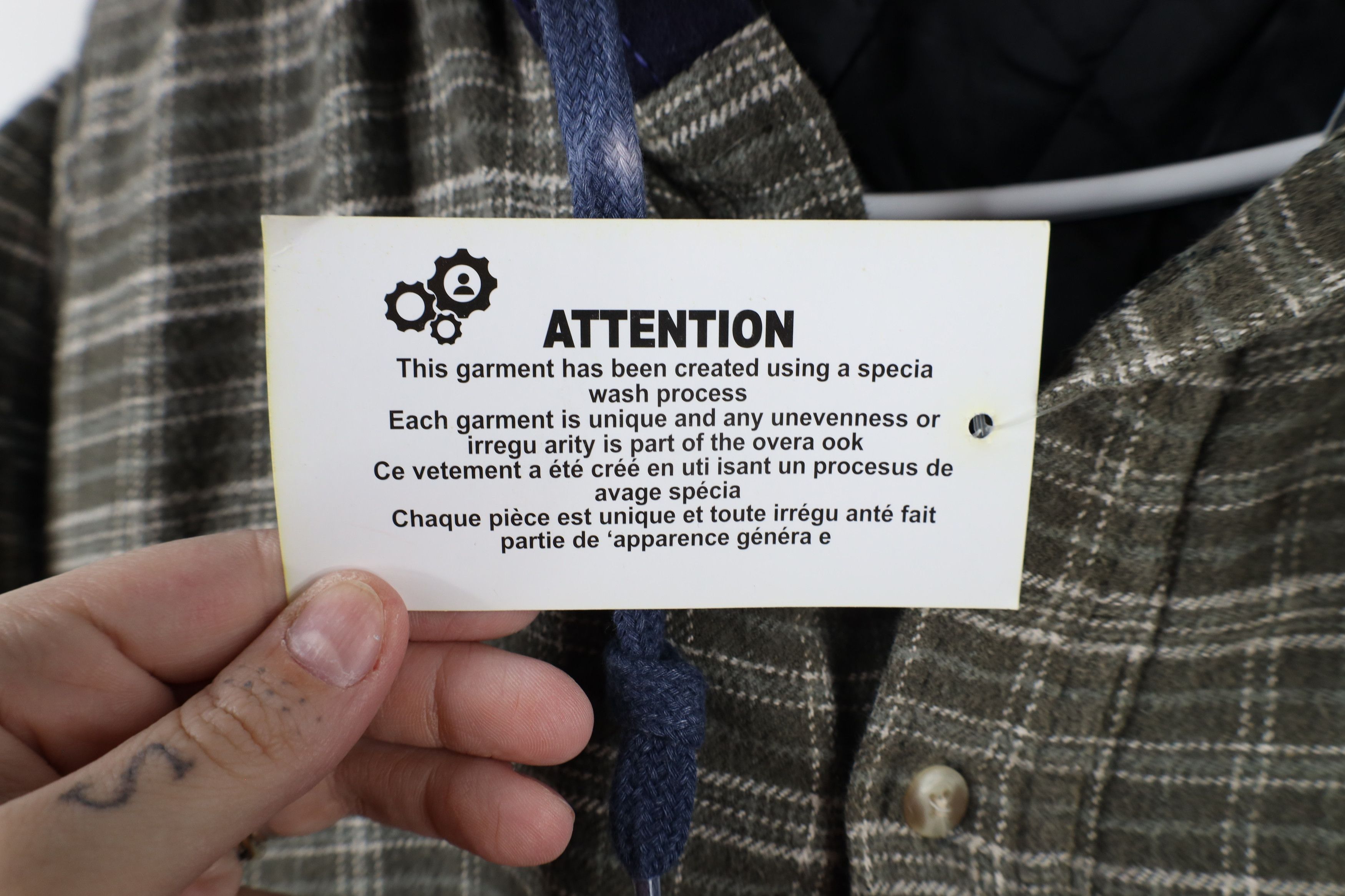 Vintage Deadstock Vintage 90s Streetwear Hooded Flannel Shirt Jacket Size US XXL / EU 58 / 5 - 5 Thumbnail