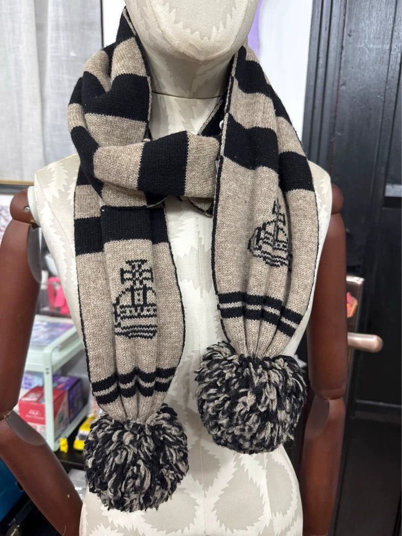 Vivienne Westwood Vivienne Westwood Striped pom-pom scarf Size ONE SIZE - 1 Thumbnail