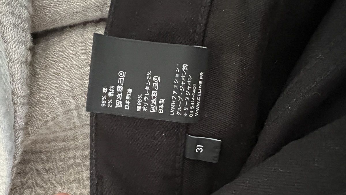 Celine CELINE M_SK_003 SKINNY JEANS PURE BLACK DENIM HEDI SLIMANE Size US 31 - 5 Thumbnail