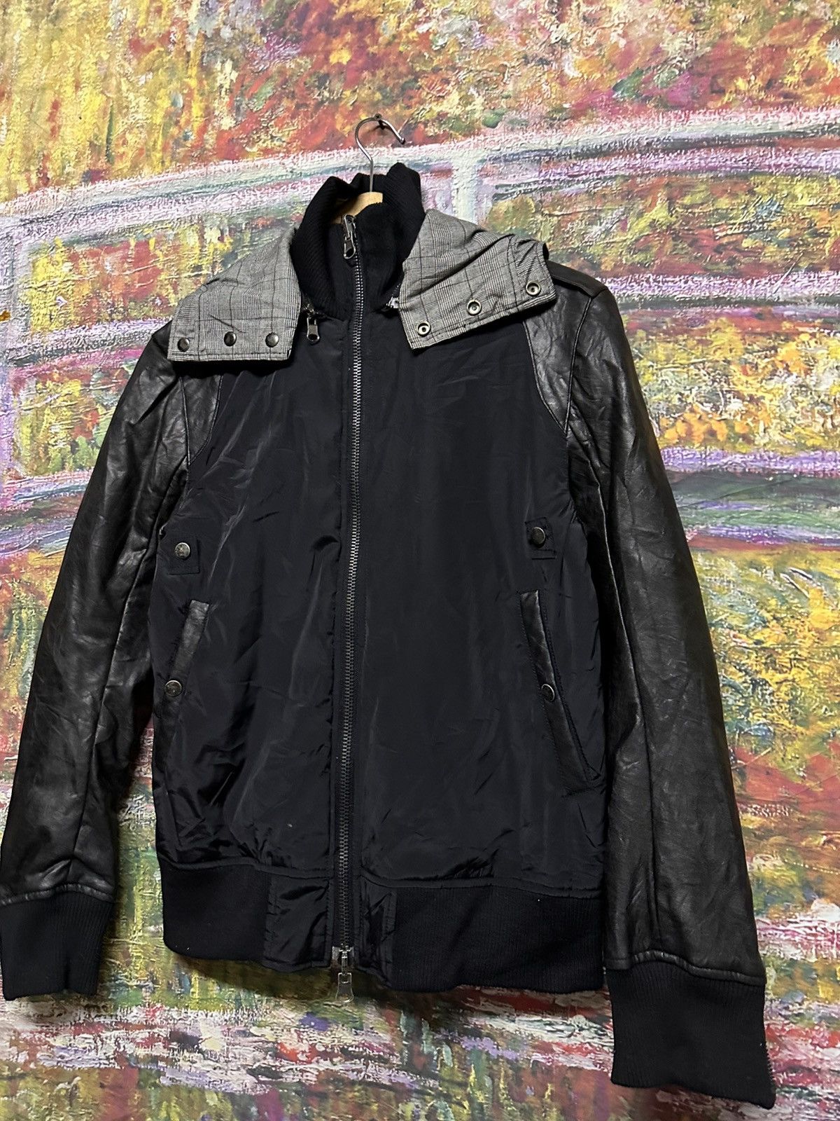Number (N)ine Vintage Brthbreath reversible black smoke&white beech jack Size US M / EU 48-50 / 2 - 7 Thumbnail