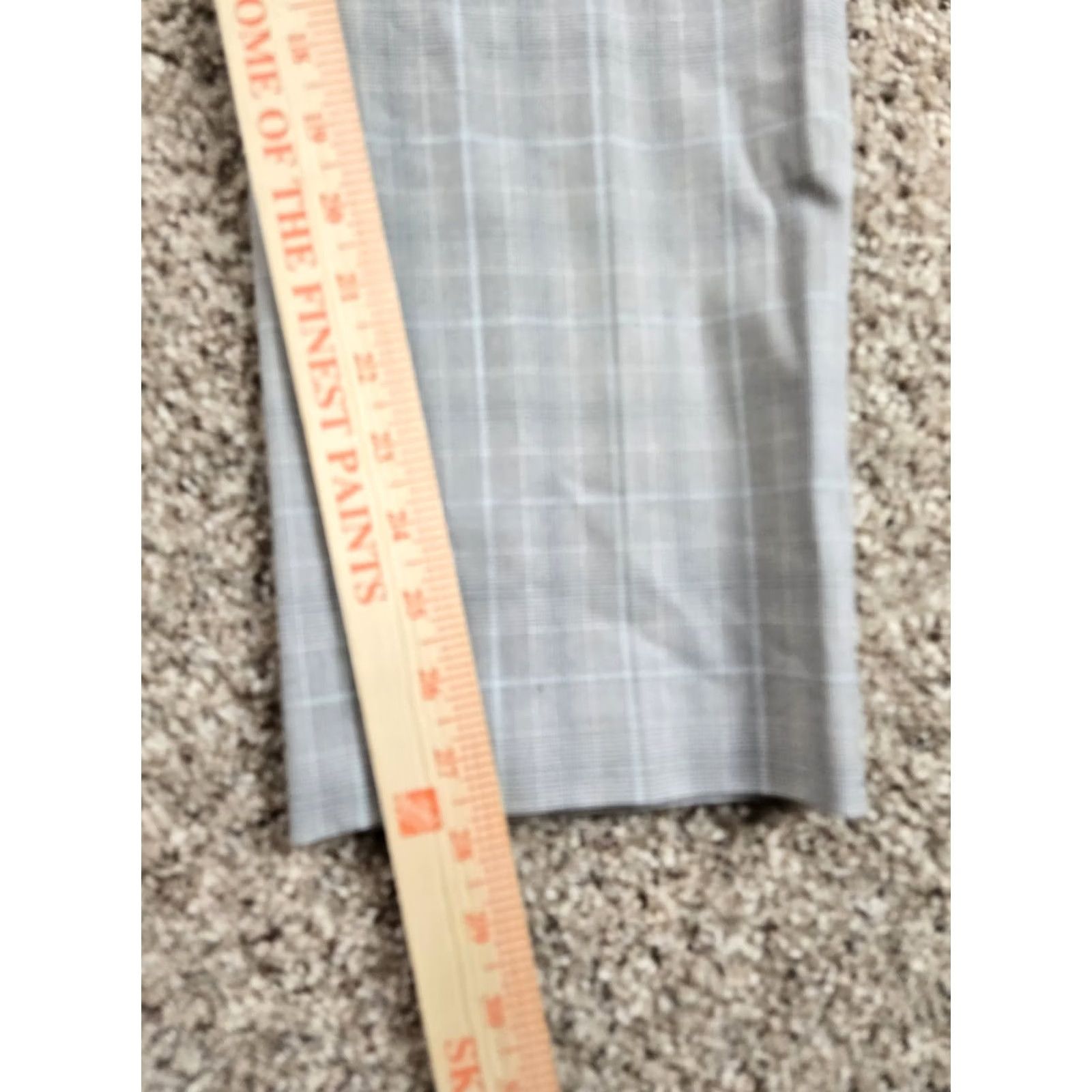 Uniqlo Uniqlo Smart Ankle Pants Men Large Gray 2 Way Stretch Flat Front Glen Check Chino Regular Slim Fit Tapered Fall Casual Business Size US 33 - 7 Thumbnail