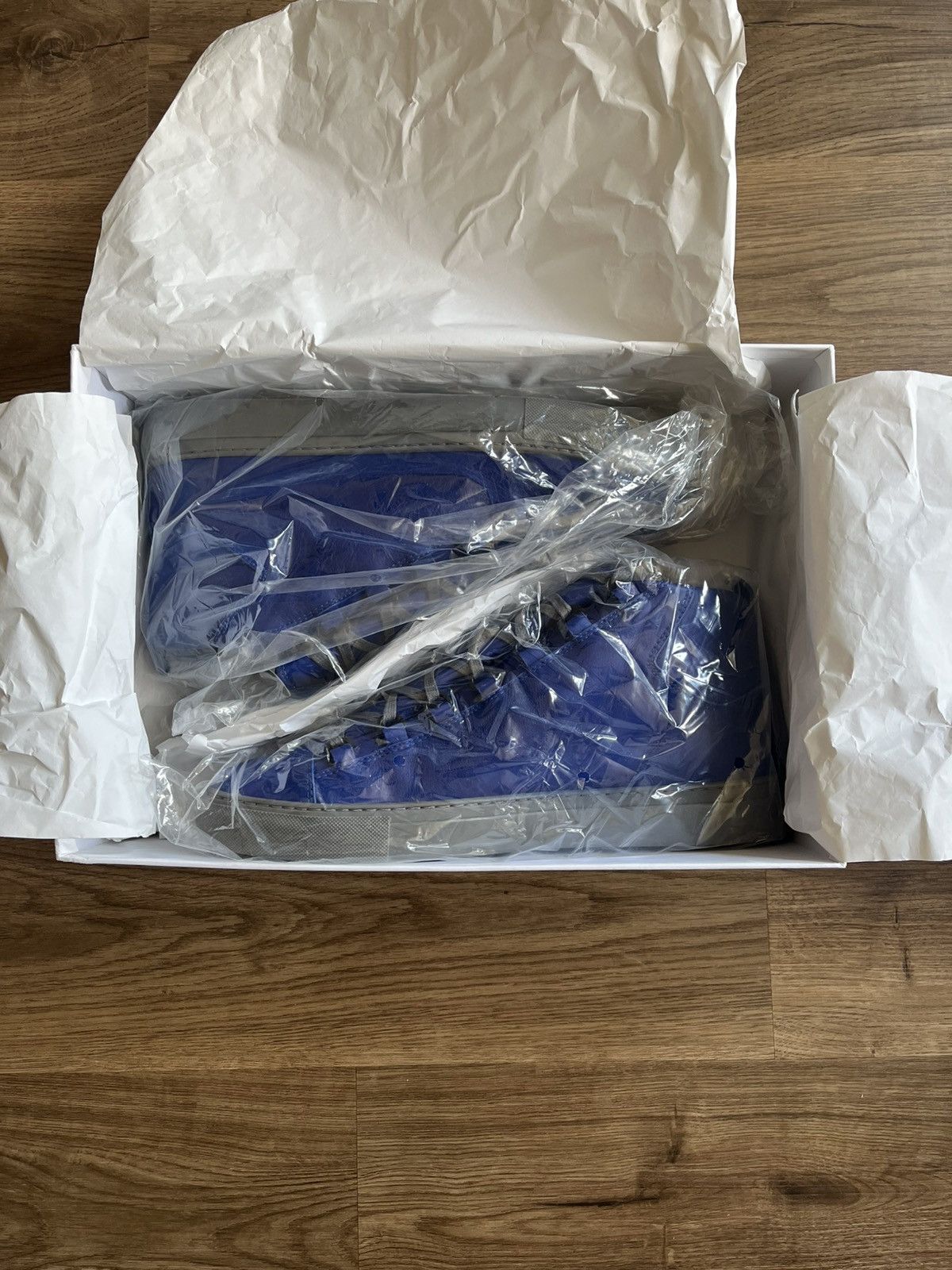 Balenciaga Balenciaga Arena High Top Leather Sneakers Blue Size 43 Size US 11 / EU 44 - 8 Thumbnail