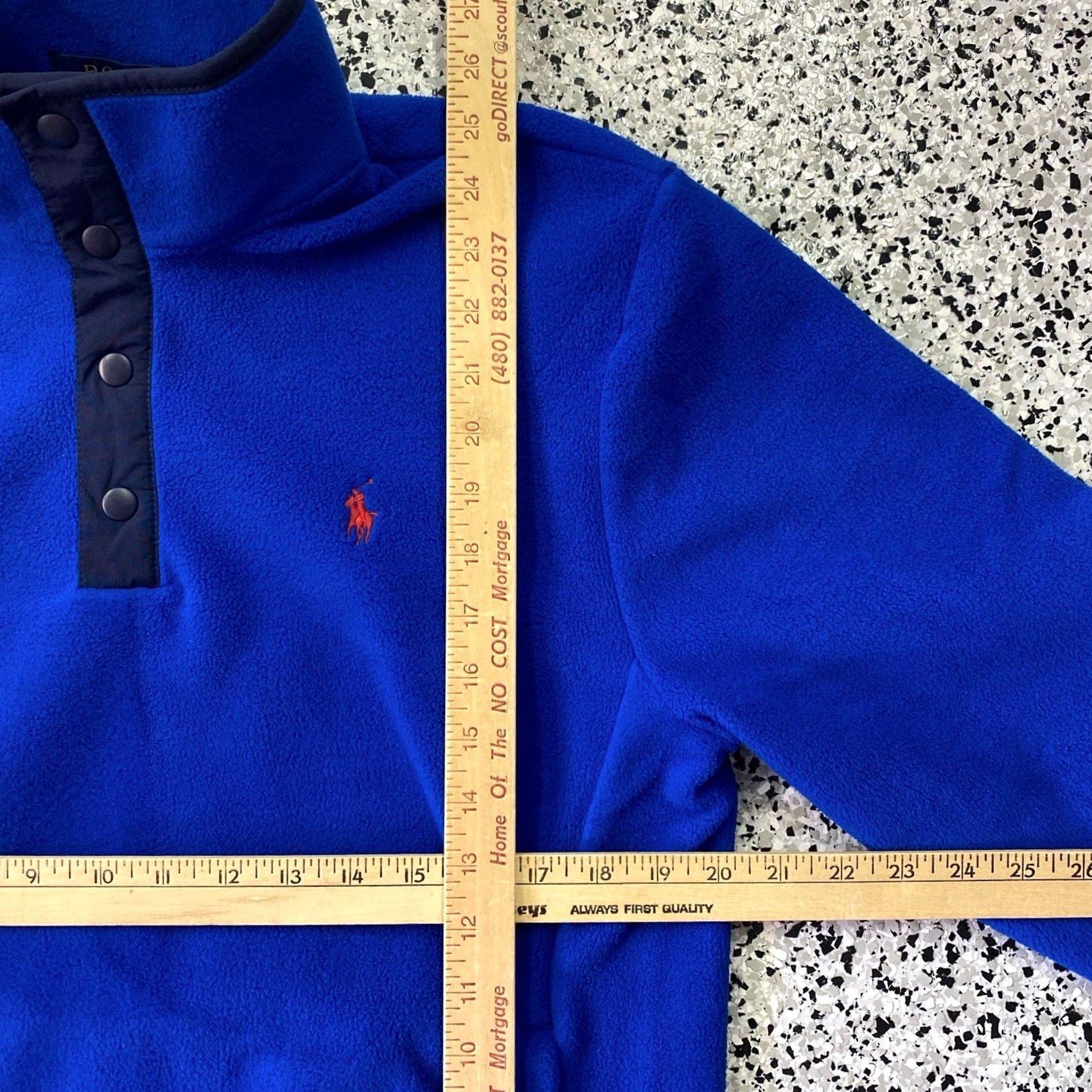 Polo Ralph Lauren VINTAGE Polo Ralph Lauren Blue Fleece Pullover Snap Neck Logo Jacket Mens S Size US S / EU 44-46 / 1 - 2 Thumbnail