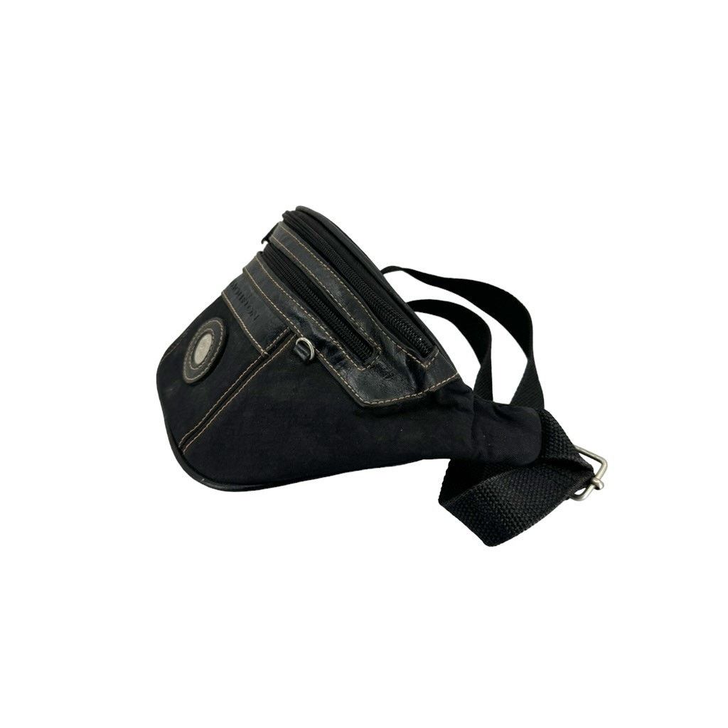 Designer × Vintage Vintage Mouflon Canvas Leather Waist Belt Bag Size ONE SIZE - 2 Thumbnail