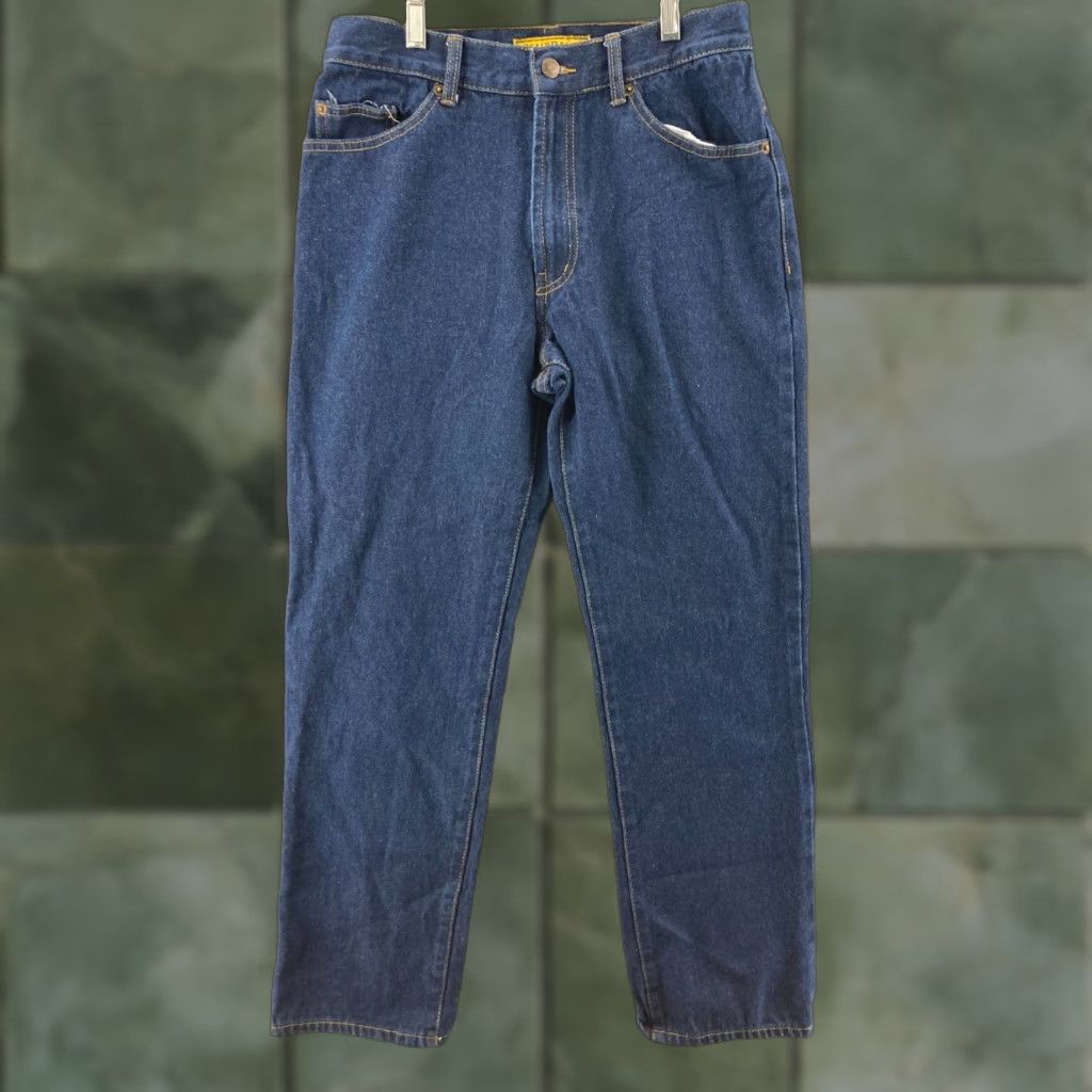 Vintage Real Ranch Jeans Mens 32x32 Blue - Jeans - Men - Regular - 32 - Blue - 5-Pocket Design - Denim - Straight - 90s - Logo - Vintage No Size US 32 / EU 48 - 1 Thumbnail