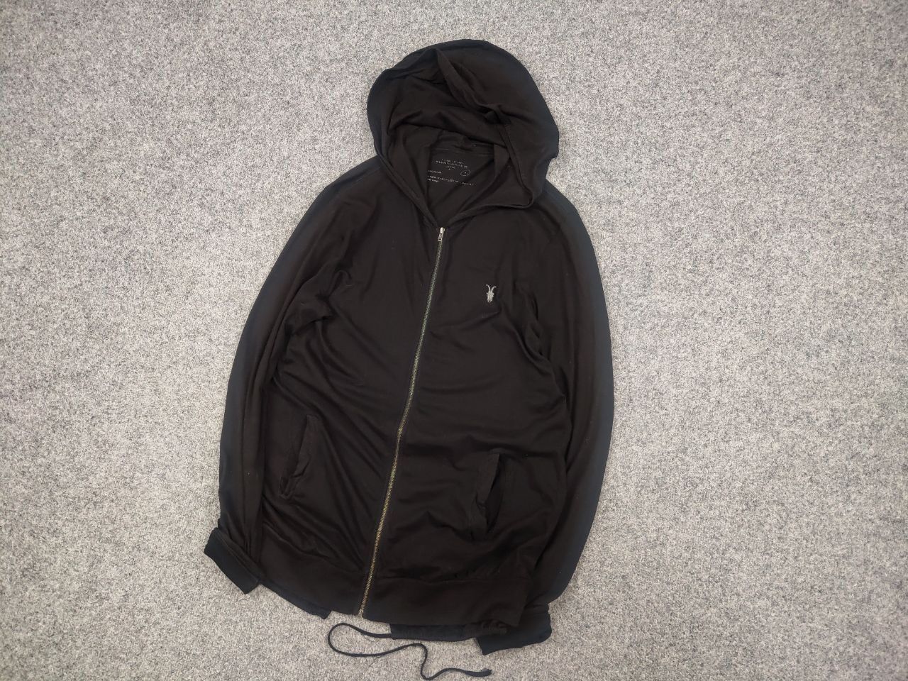 Allsaints Allsaints Spitalfields Vintage Bone L/S Zip up Black Hoodie Size US S / EU 44-46 / 1 - 4 Thumbnail