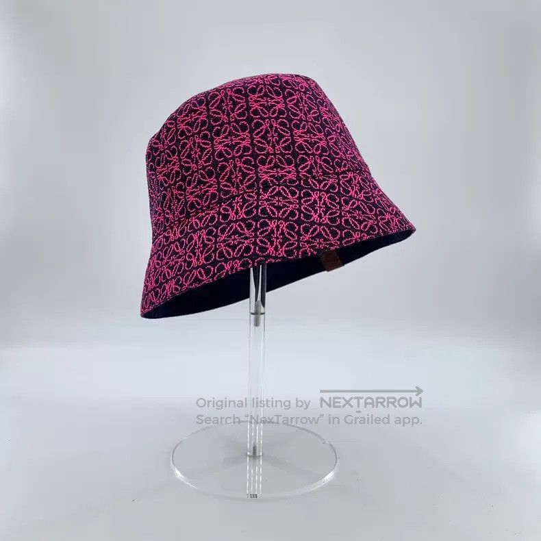Loewe Loewe size 58 Pink Logo Embroidered Full Print Cotton Casua Size ONE SIZE - 2 Thumbnail