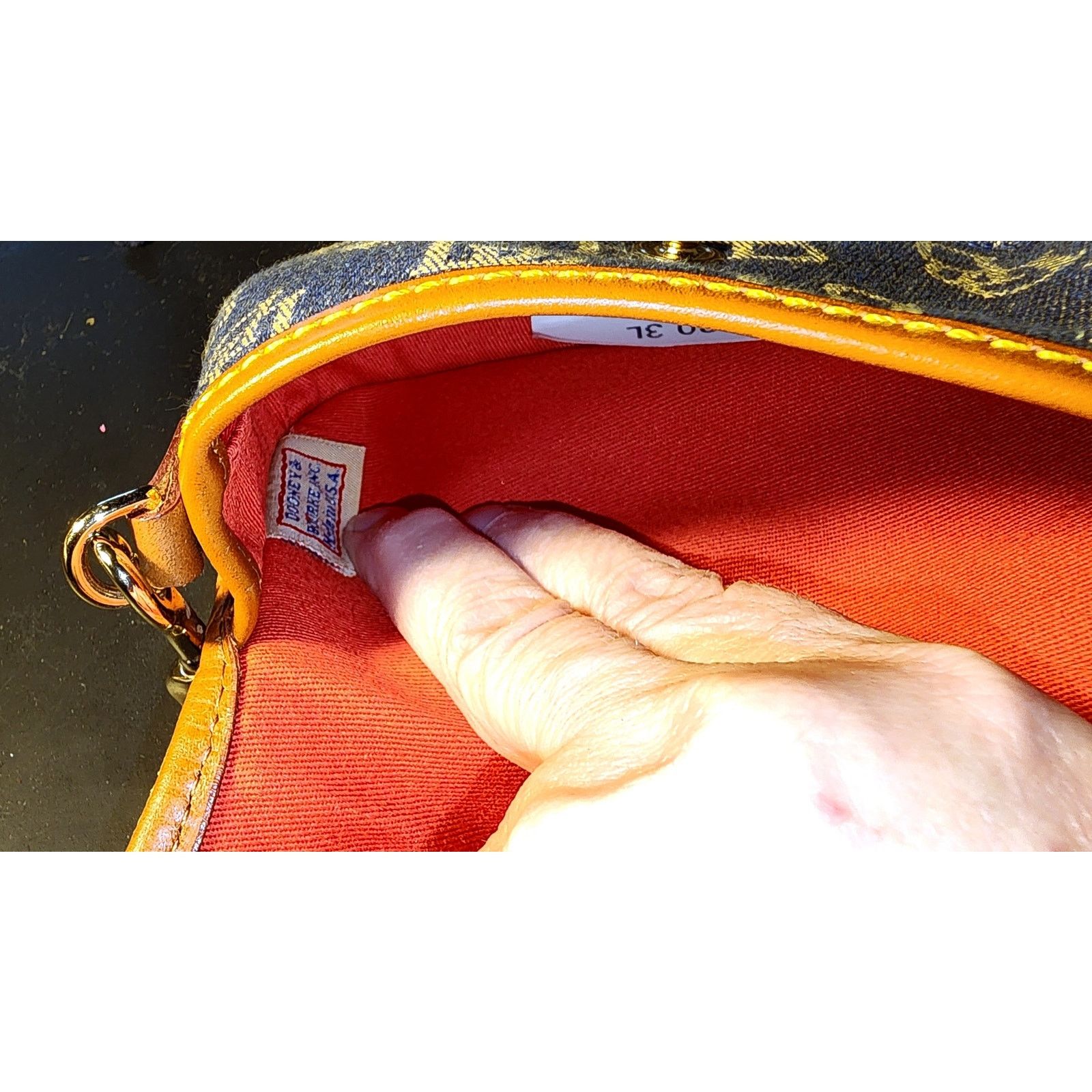 Dooney & Bourke Dooney & Bourke Blue Jean Brown Leather Trim Wristlet Size ONE SIZE - 4 Thumbnail
