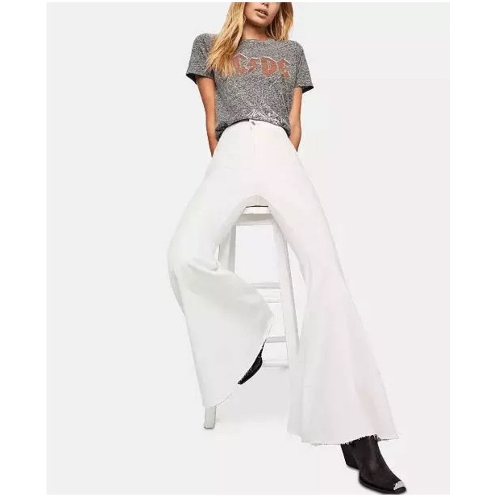 Free People NWOT Free People Float on Flares in white Size 32" / US 10 / IT 46 - 4 Thumbnail