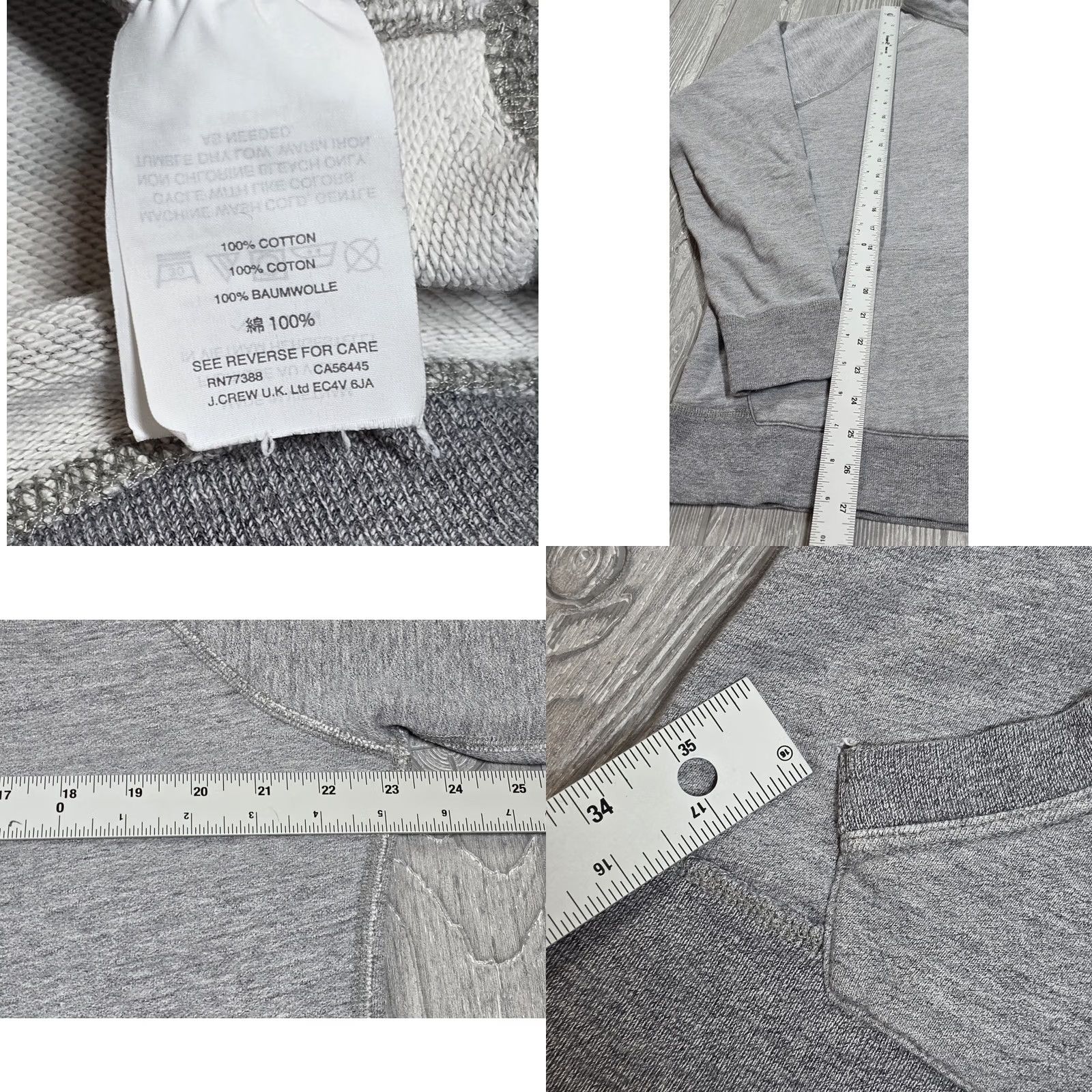 J.Crew J. Crew Sportswear Hoodie Mens LT Tall Pullover Fleece Hooded Sweatshirt Gray Heather Gray Logo Embroidered Pockets Drawstring Vintage Fleece Size US L / EU 52-54 / 3 - 8 Thumbnail