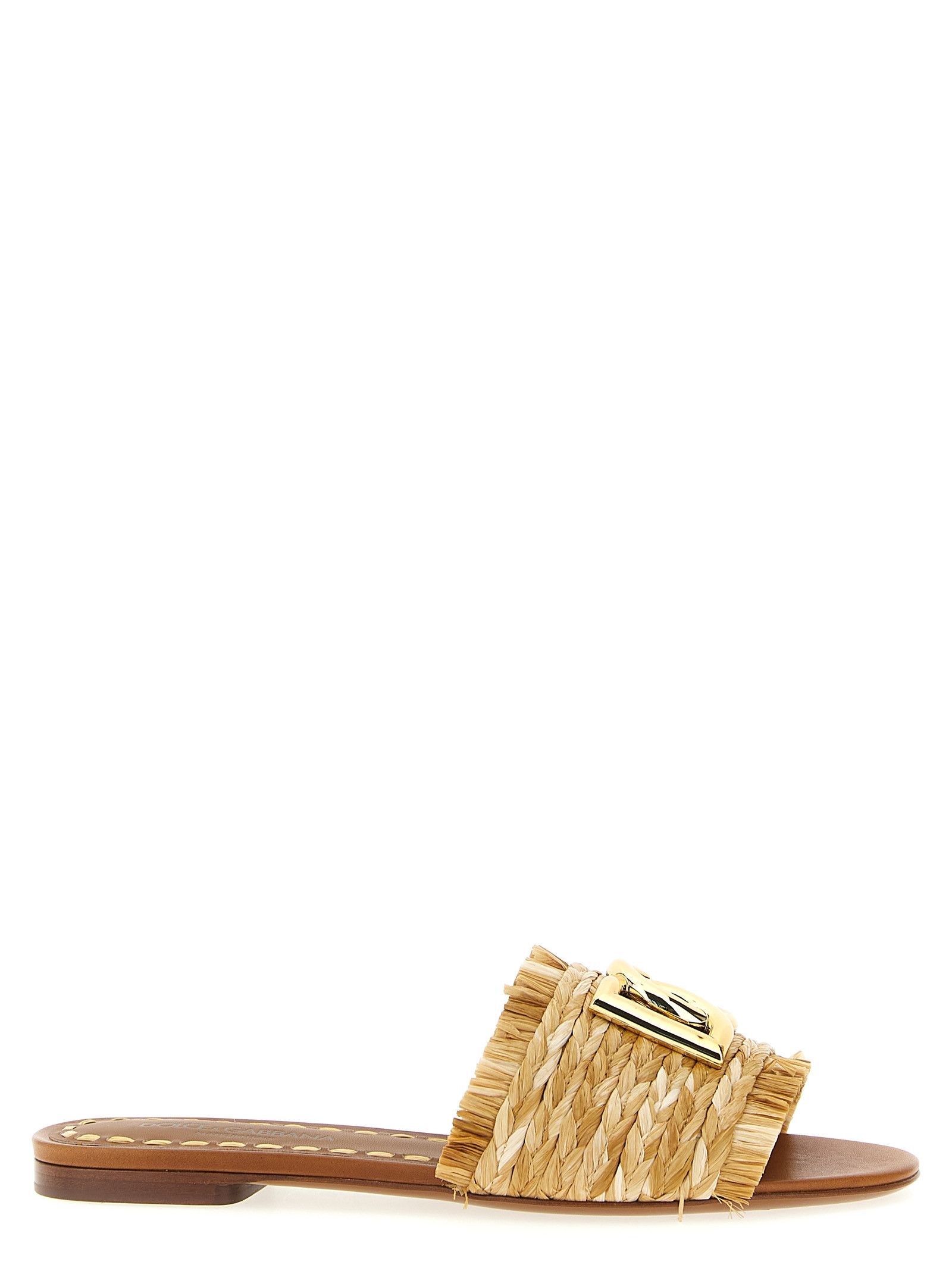 Dolce & Gabbana Raffia braid slides Size US 6 / IT 36 - 1 Thumbnail