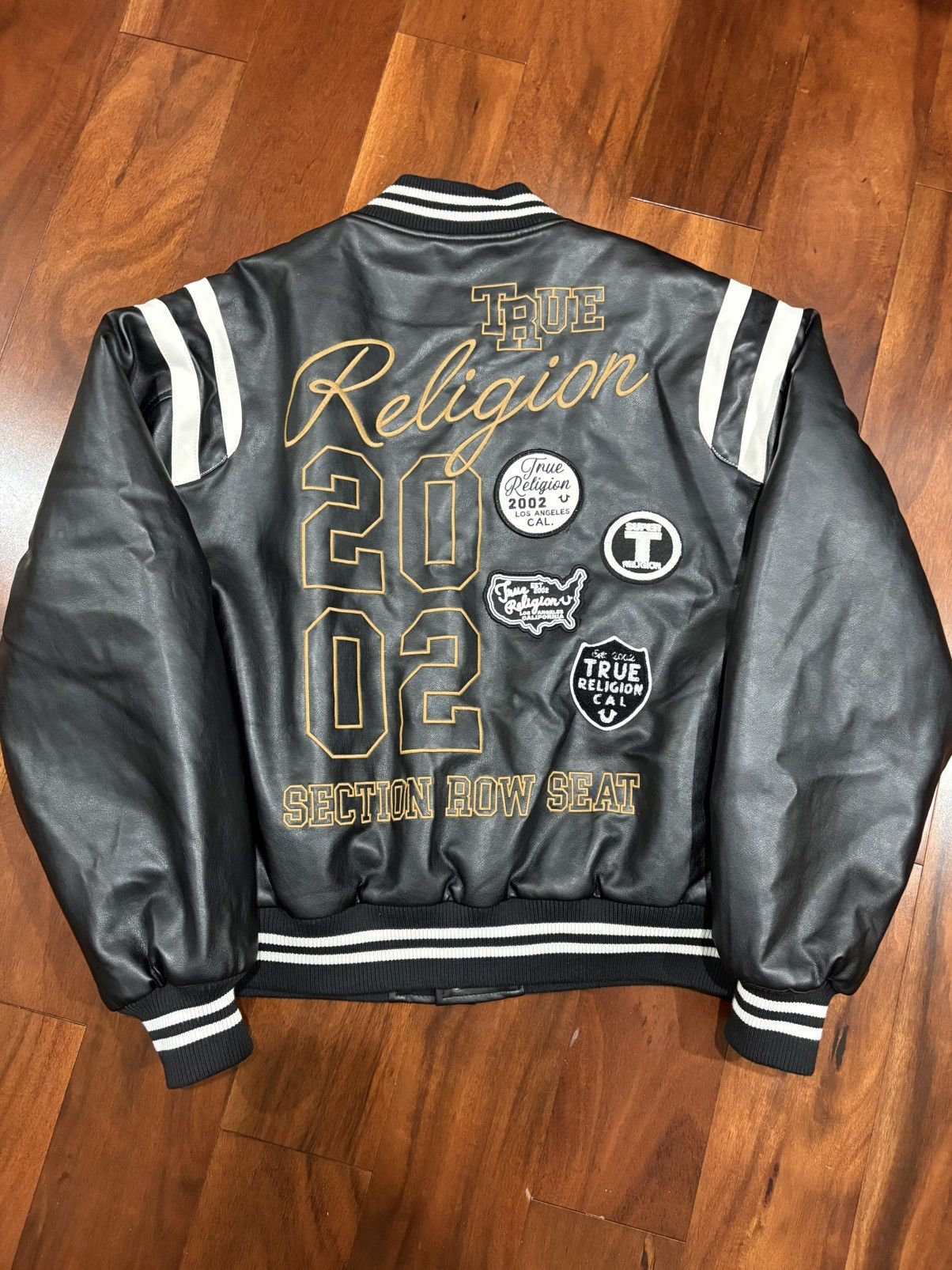 True Religion TRUE RELIGION 'RETRO LEATHER VARSITY JACKET' Size US S / EU 44-46 / 1 - 3 Thumbnail