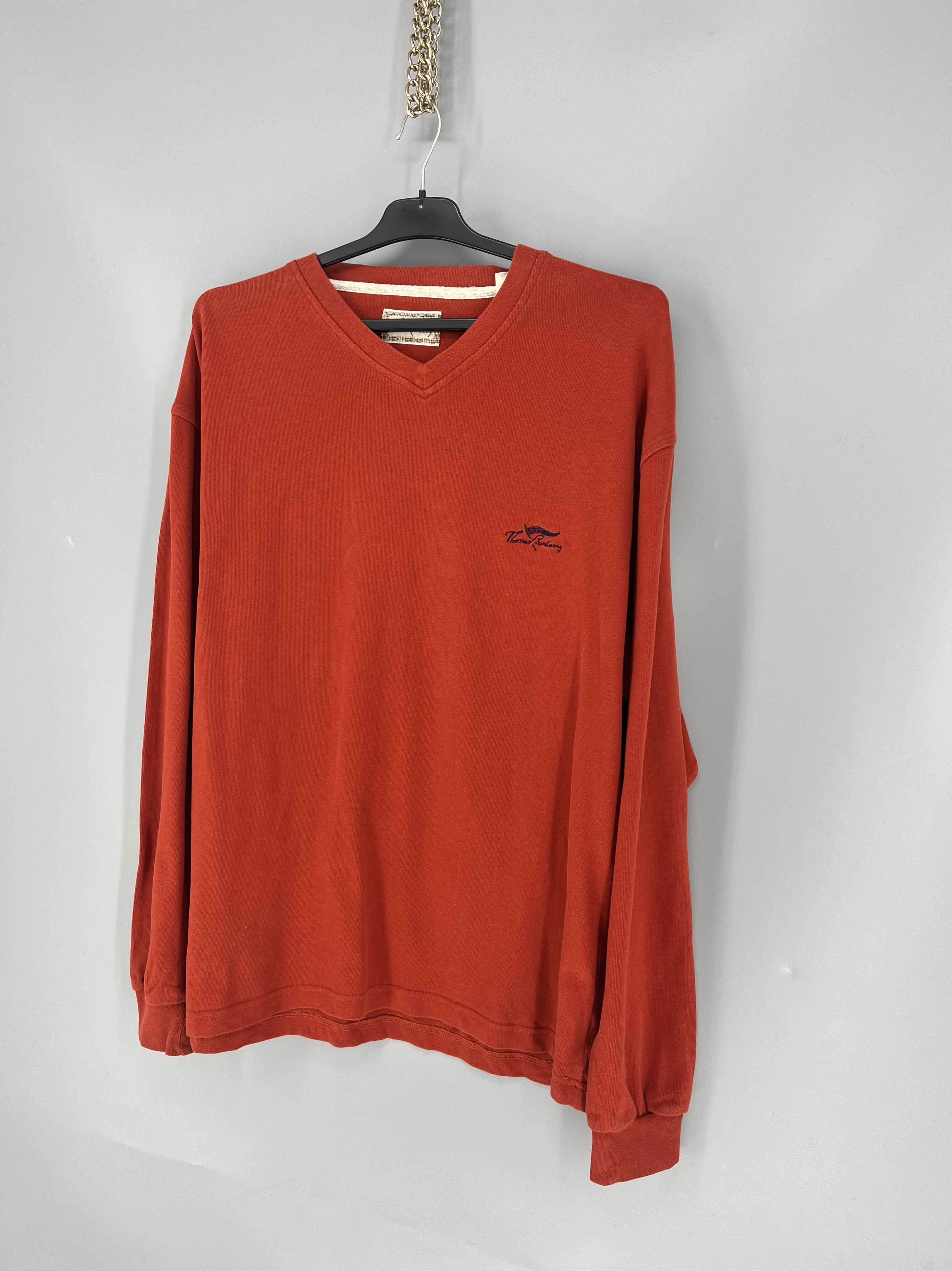 Burberry Large orange Thomas Burberry v neck jumper Size US XL / EU 56 / 4 - 3 Thumbnail