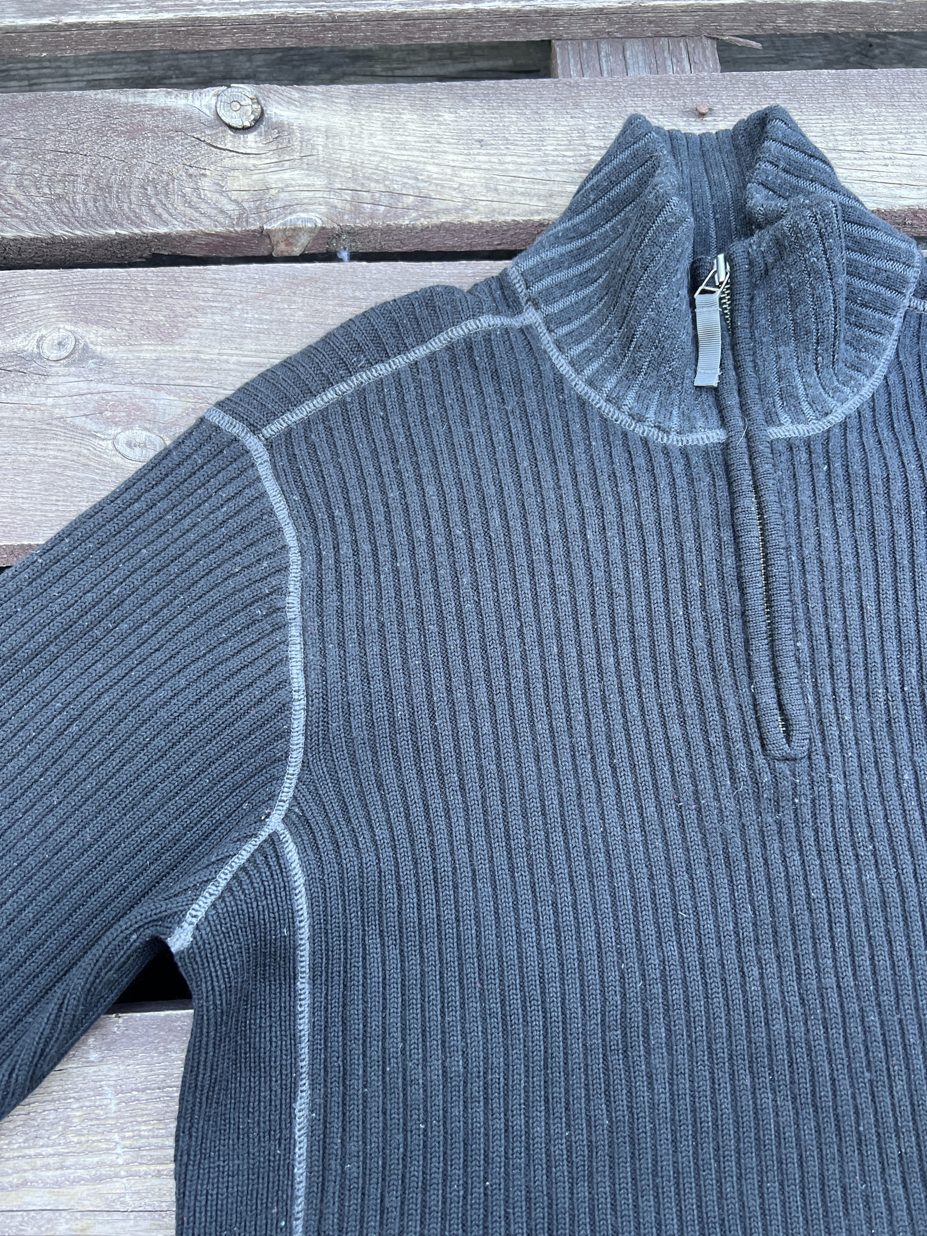 The North Face The Noth Face Y2K Vintage Knitted 1/4 Zip Up Sweater Size US L / EU 52-54 / 3 - 7 Thumbnail