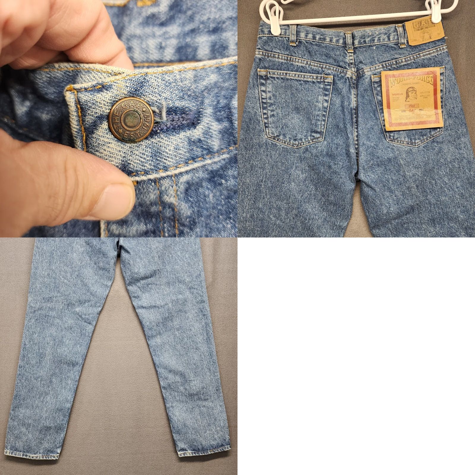 Gap VINTAGE Gap Jeans Mens 30 Blue 30x30 Workforce Pilot Tapered Cotton Utility Size US 30 / EU 46 - 9 Thumbnail