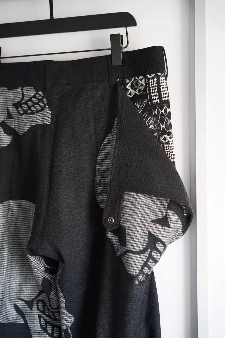 Yohji Yamamoto Yohji Yamamoto Yohji Yamamoto Skull Print Wide Leg Pants Size US 27 - 5 Thumbnail