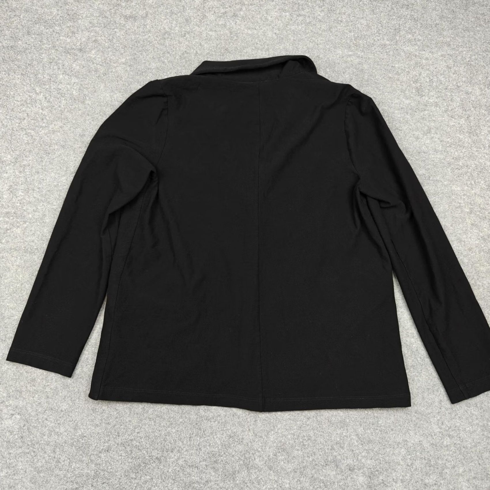 Eileen Fisher Eileen Fisher Blazer Womens M Black Knit Two-Button Stretch Workwear Jacket Size M / US 6-8 / IT 42-44 - 5 Thumbnail