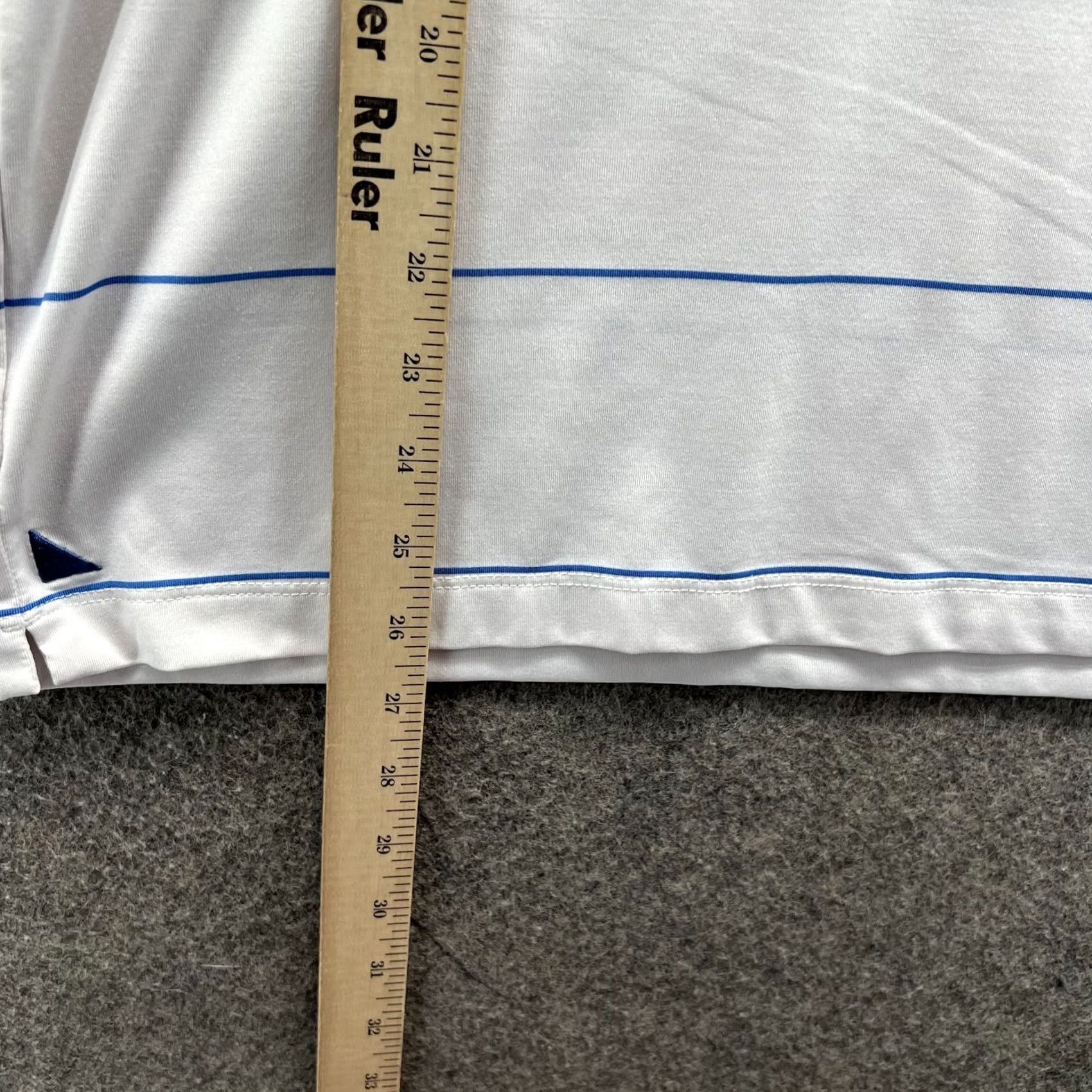 UNTUCKit UNTUCKit Polo Shirt Mens Medium White Cronos Wide Stripes Preppy Knit Golf Size US M / EU 48-50 / 2 - 4 Thumbnail