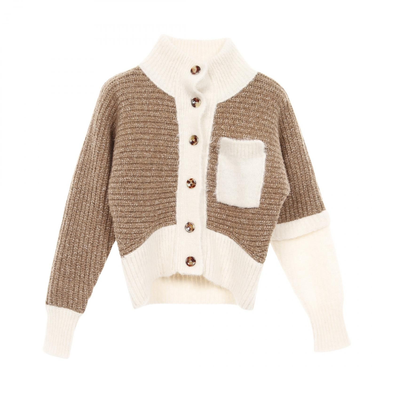 Moncler Moncler MONCLER MONCLER GENIUS 1952 LUPETTO Wool Cashmere Cardigan Textile Tops DUTY FREE for USA Size ONE SIZE - 1 Thumbnail