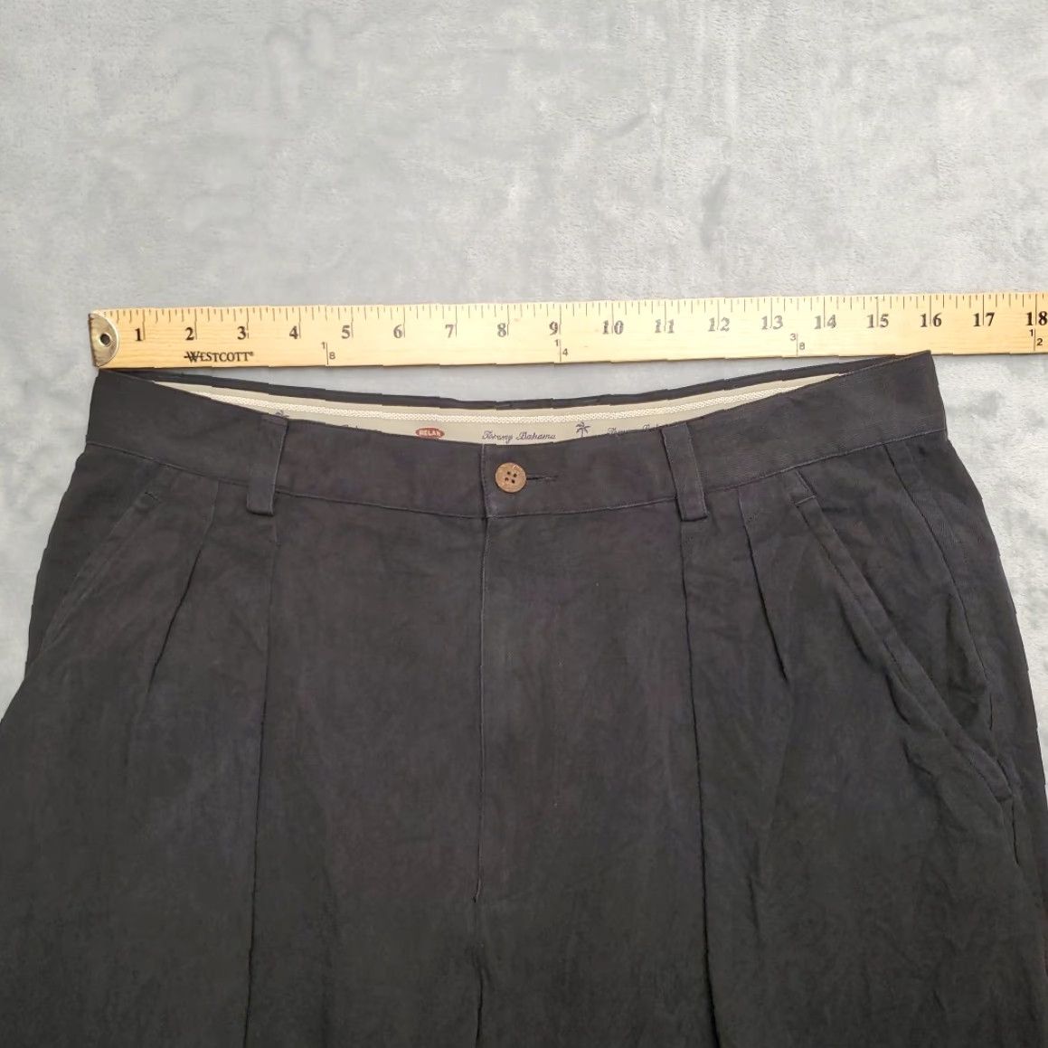 Tommy Bahama Tommy Bahama Shorts Mens 36 Black Pleated 100% Silk Casual Outdoor Chino Golf Size US 36 / EU 52 - 7 Thumbnail