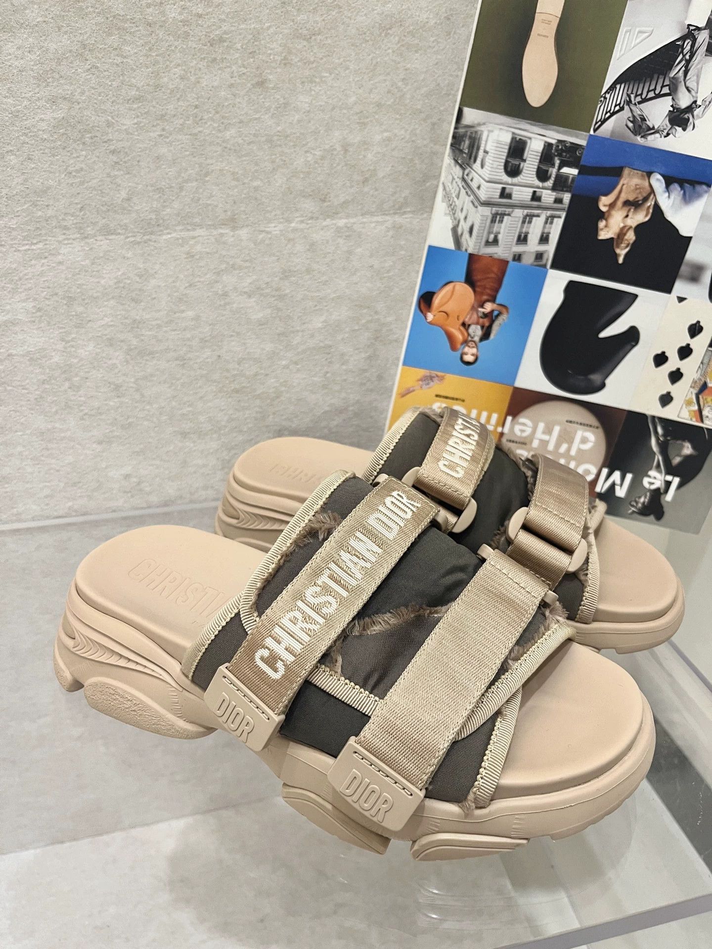 Dior Dior Nude Velcro Beach Slides 36 EU Size US 5.5 / IT 35.5 - 2 Thumbnail