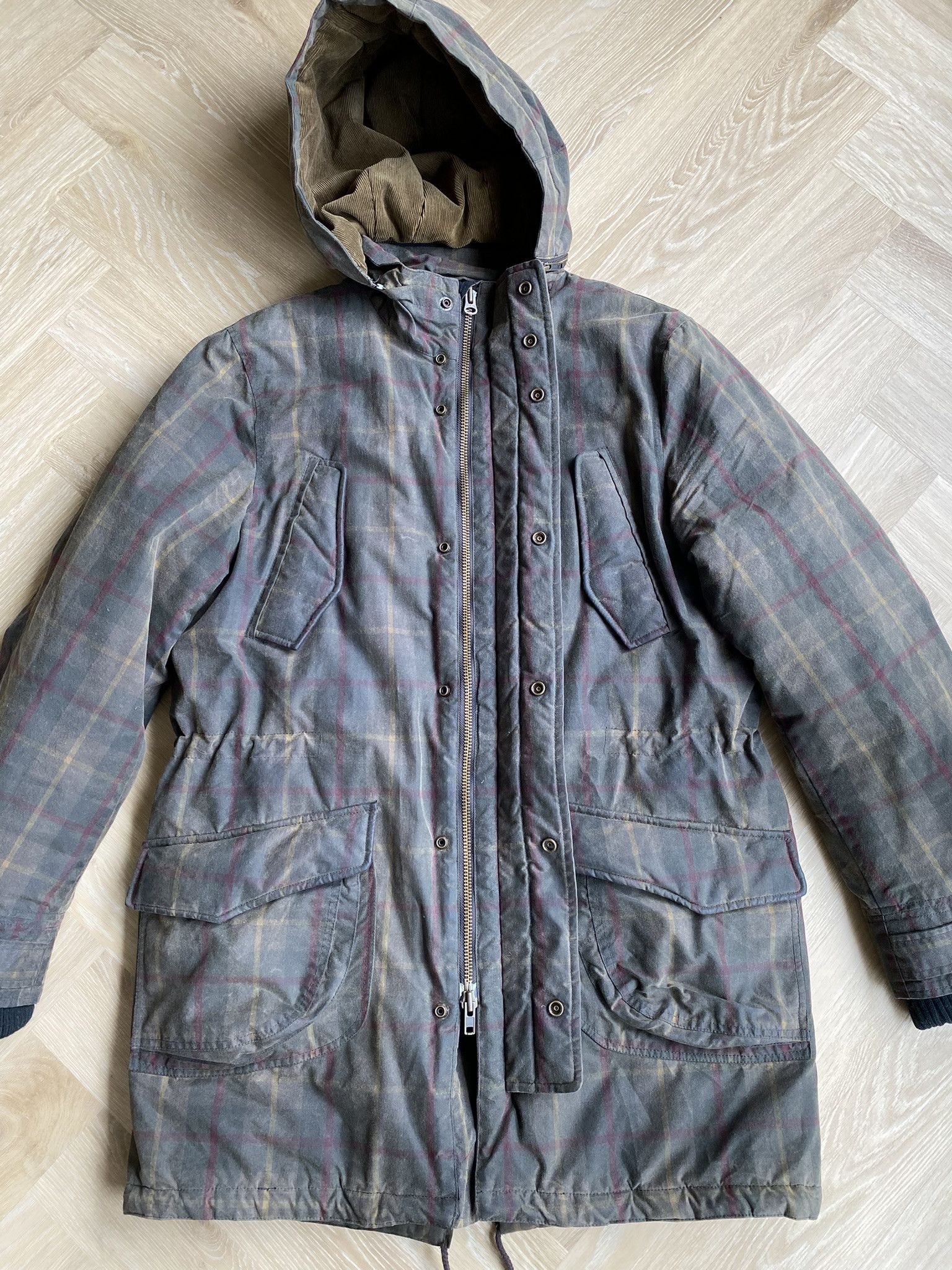 NN07 Waxed Check Coat - British Millerain Fabric Size US XL / EU 56 / 4 - 13 Thumbnail
