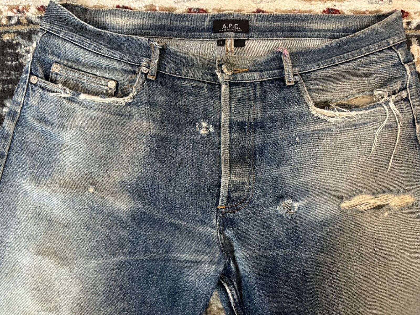 A.P.C. A.P.C Redline Denim Button Fly Jeans - J897 Size US 35 - 3 Thumbnail