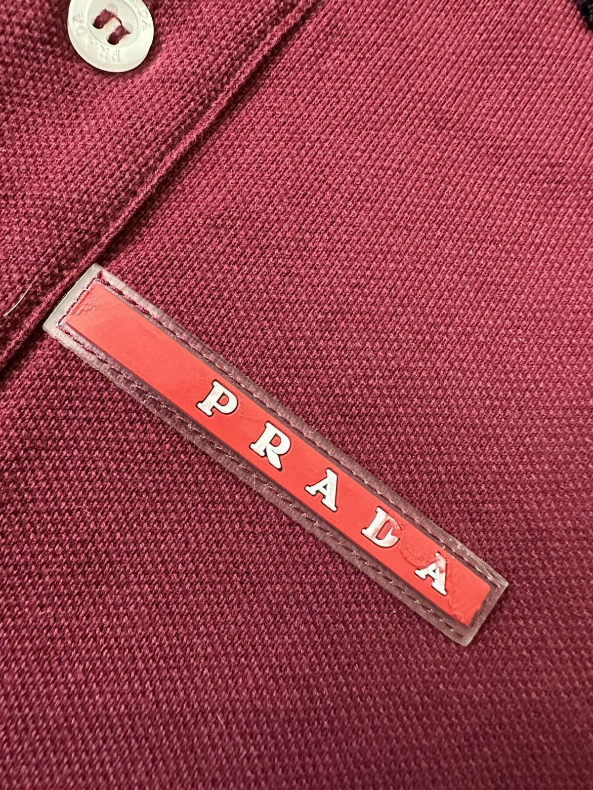 Prada Prada Milano Red Burgundy Polo T shirt Red Tab size M hype Size US M / EU 48-50 / 2 - 6 Thumbnail