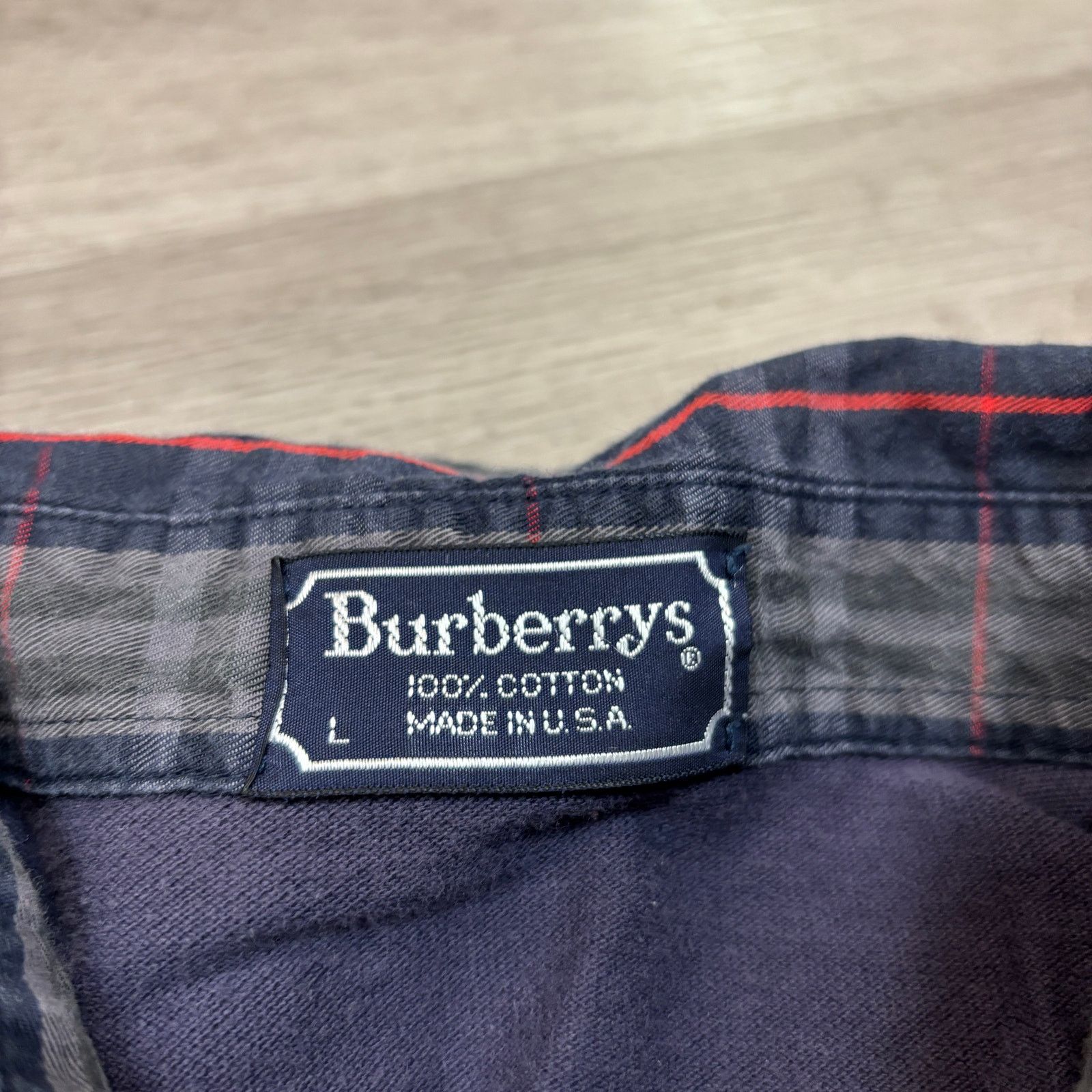 Burberry × Vintage VTG Burberrys Nova Check Rugby LS Polo Shirt Men's Large Size US L / EU 52-54 / 3 - 5 Thumbnail