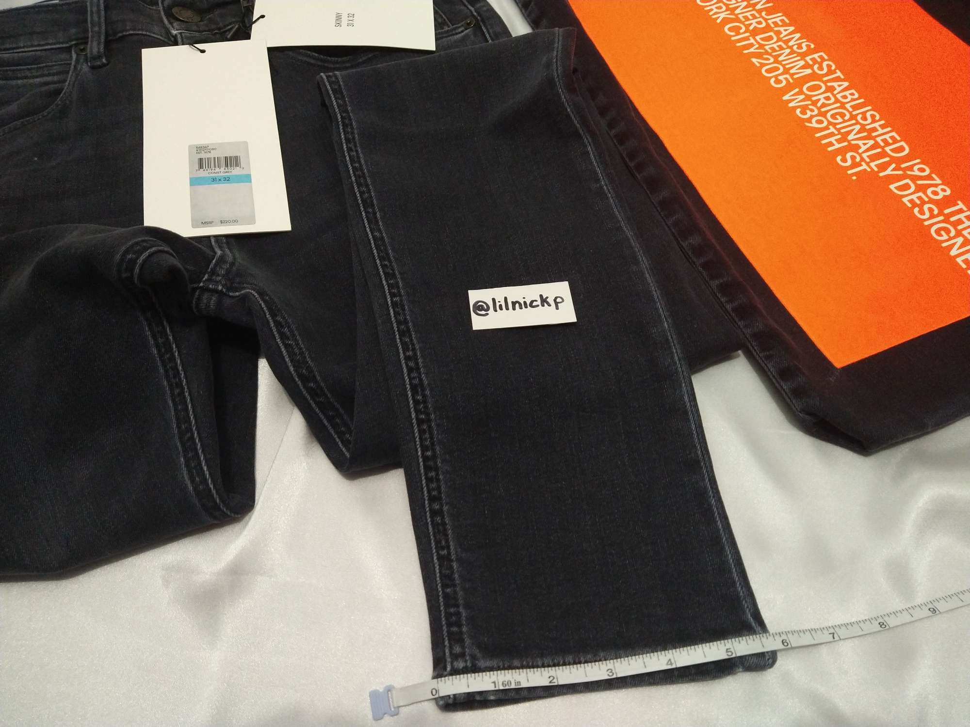 Calvin Klein 205W39NYC EST. 1978 Skinny Leg Comet Grey Jeans Size US 31 - 7 Thumbnail