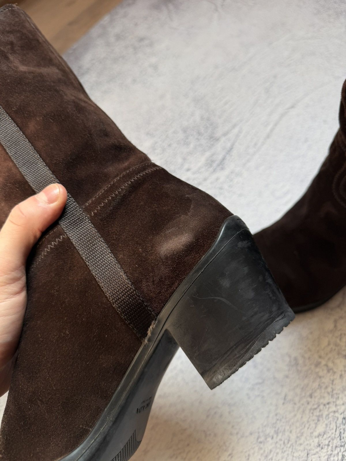 Prada 90s Prada Cowboy Western Suede Brown Boots(Guidi,CCP Style) Size US 7.5 / EU 40-41 - 21 Thumbnail