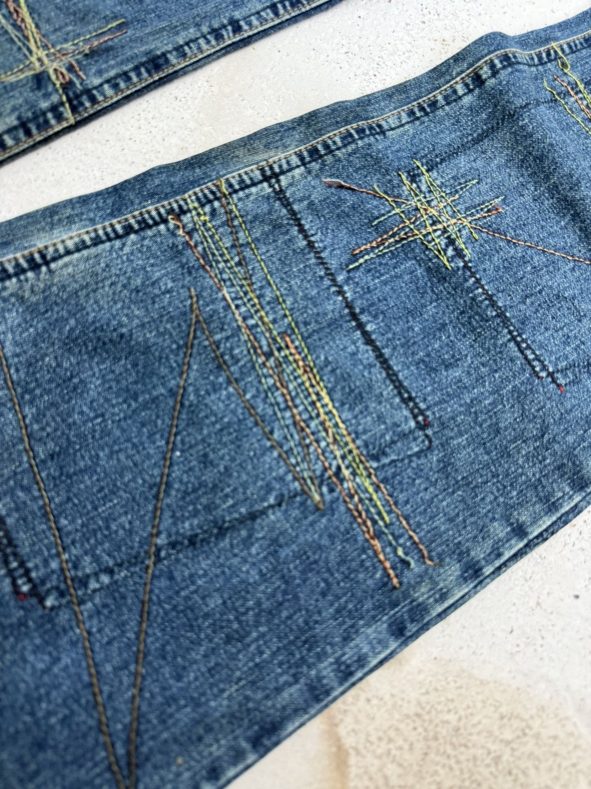 Hysteric Glamour HYSTERIC GLAMOUR Flare Heavy Stitch Boro Denim Jeans Size US 30 / EU 46 - 9 Thumbnail