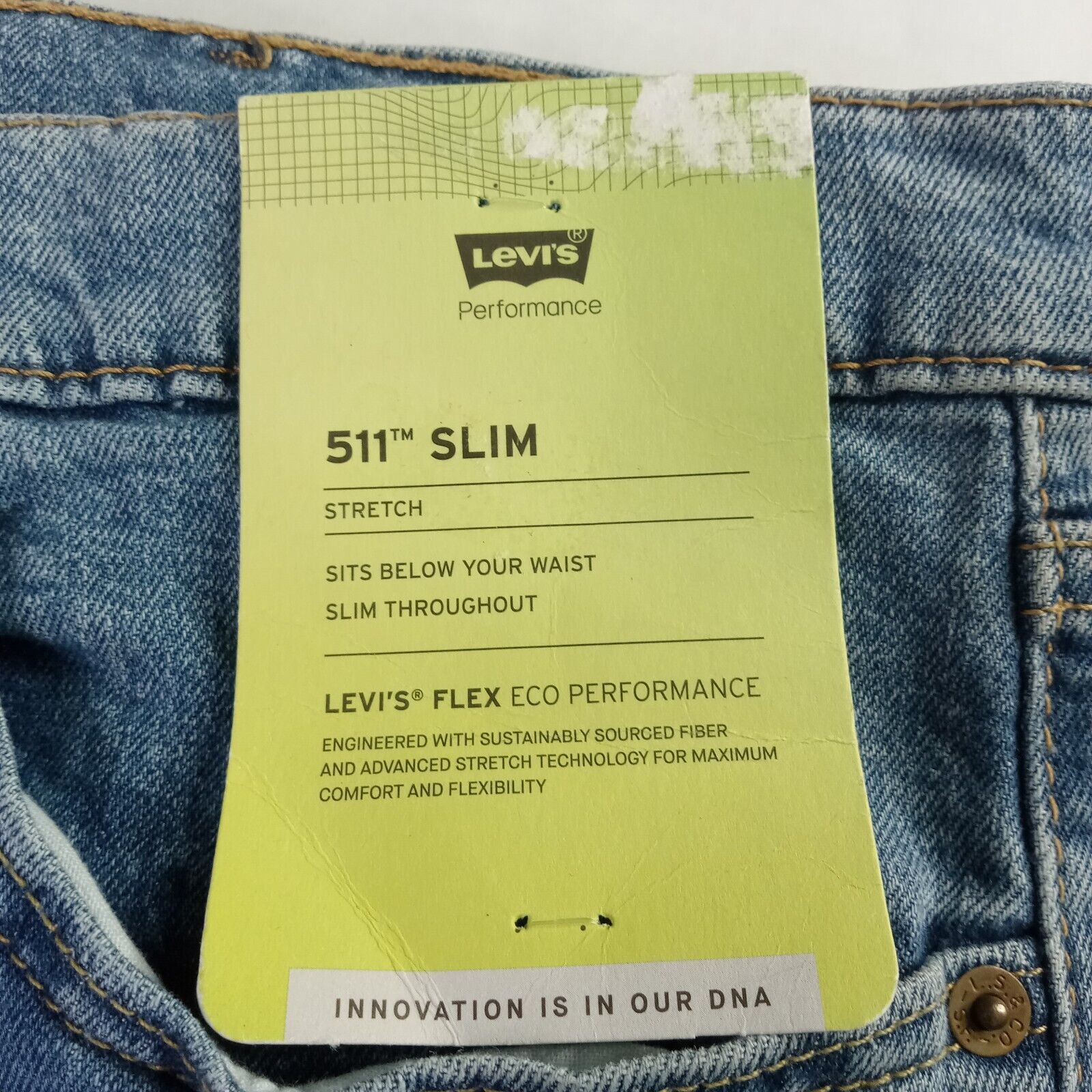 Levi's Levi's 511 Slim Fit Jeans Men's 40x30 Blue Stretch Slim Size US 40 / EU 56 - 2 Thumbnail