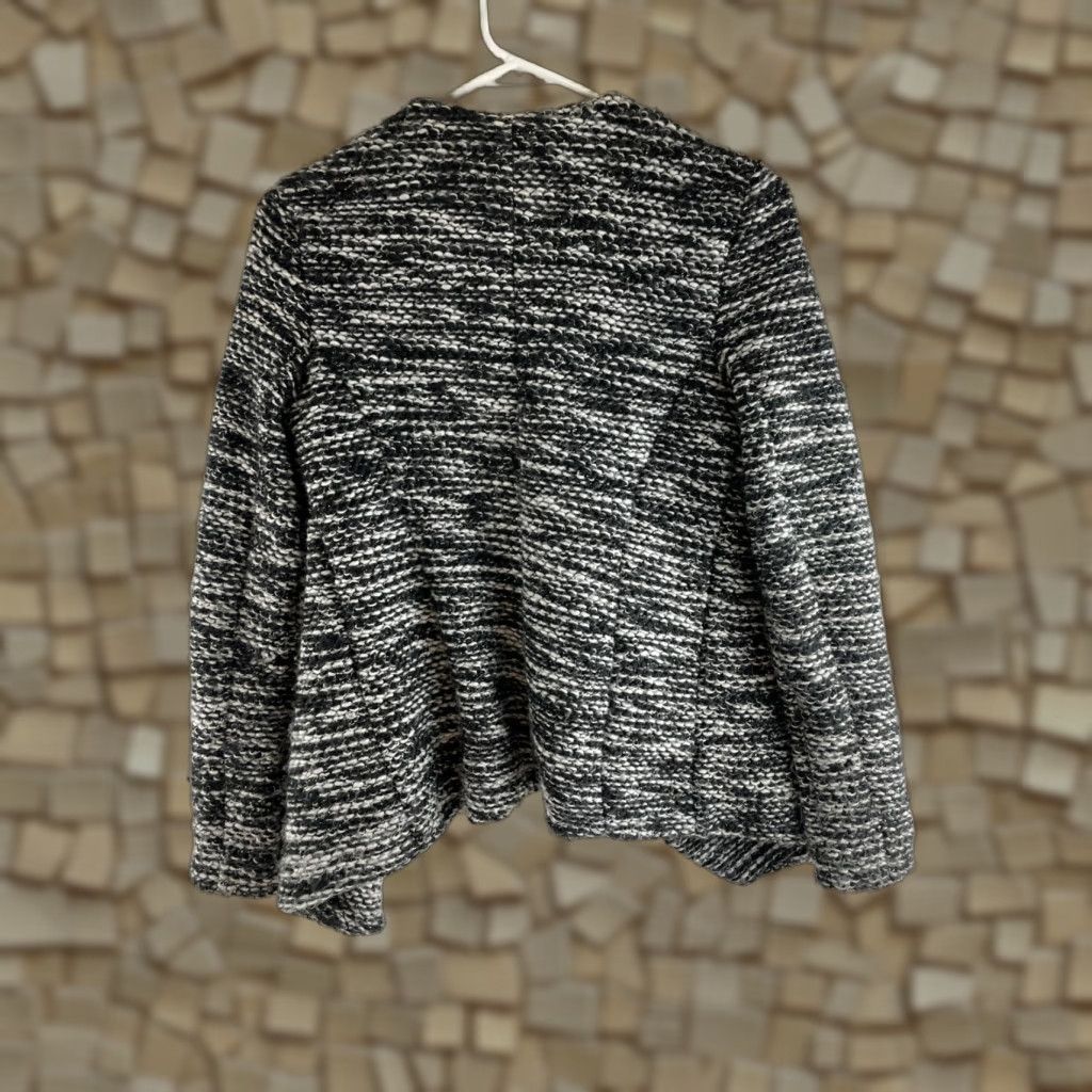H&M H&M Jacket Women's Size Small Black White Heather Open Long Sleeve Jacket Womens Size S / US 4 / IT 40 - 1 Thumbnail