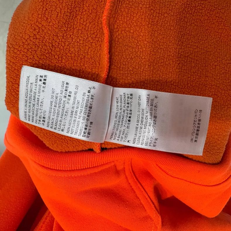 Balenciaga Balenciaga Fluorescent Orange Classic Wave Logo Hoodie Size US L / EU 52-54 / 3 - 6 Thumbnail