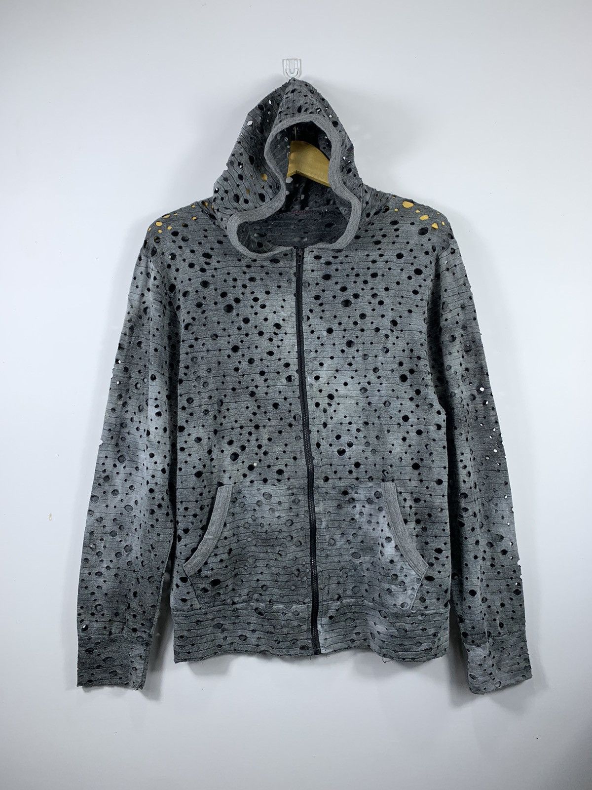 If Six Was Nine Distressed zip Hoodie Layered ' Issey Miyake Style Size US M / EU 48-50 / 2 - 1 Thumbnail