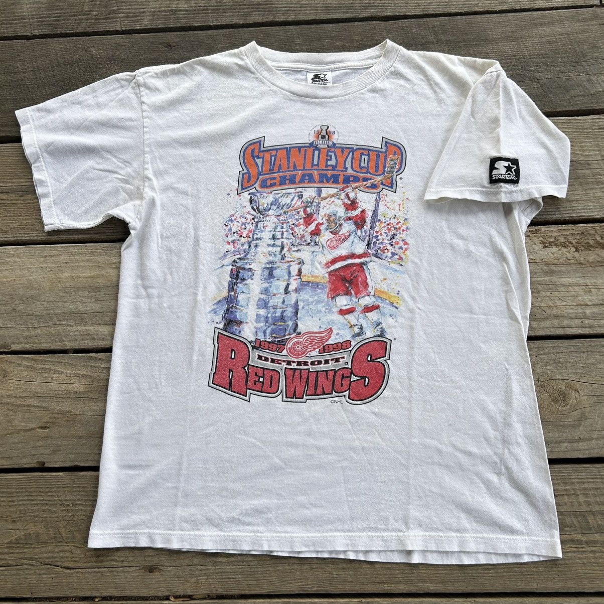 NHL Vintage 1998 Detroit Red Wings Stanley Cup Champs T Shirt Size US M / EU 48-50 / 2 - 1 Thumbnail