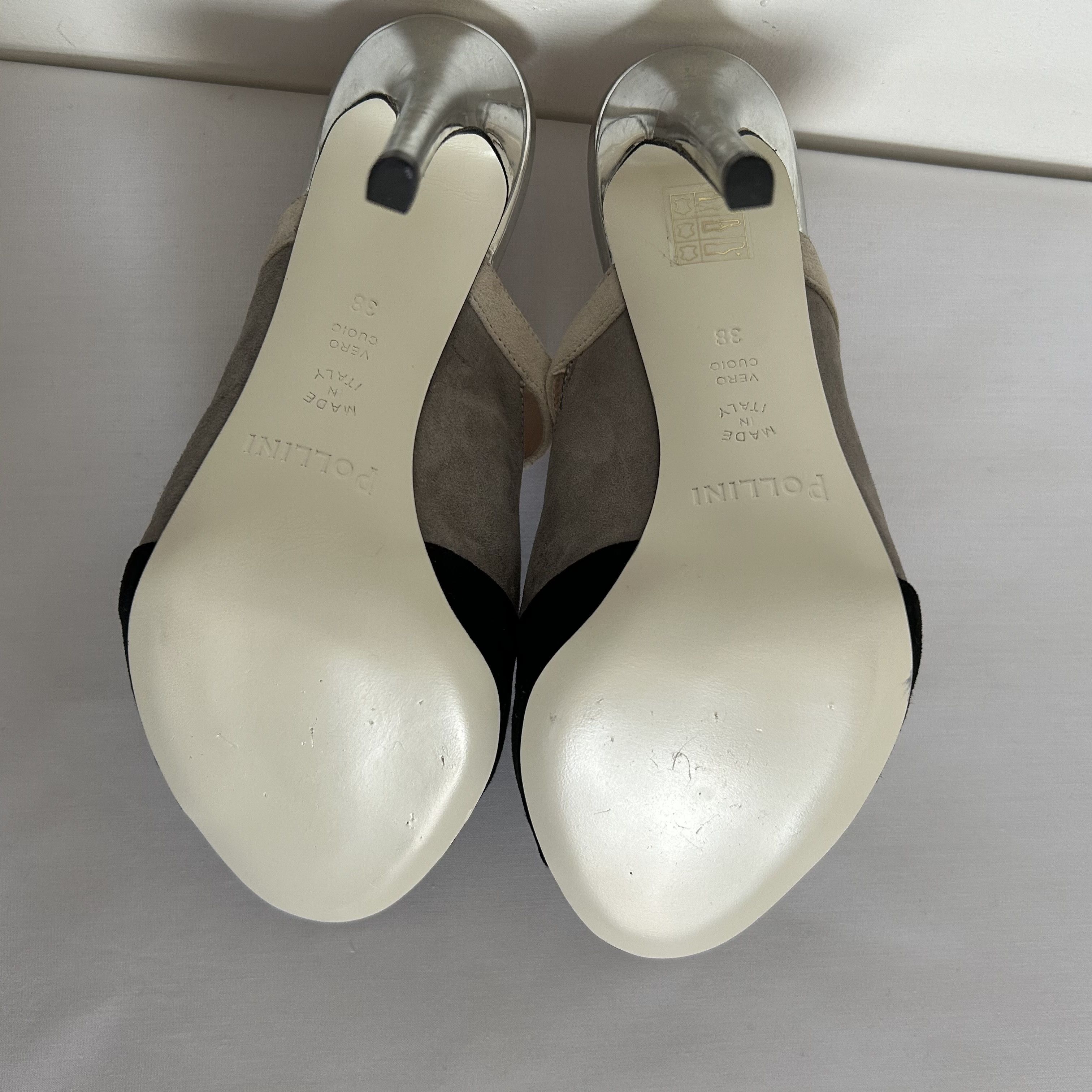Pollini Pollini "SABOT" Colourblock Suede Heels Size US 6.5 / IT 36.5 - 10 Thumbnail