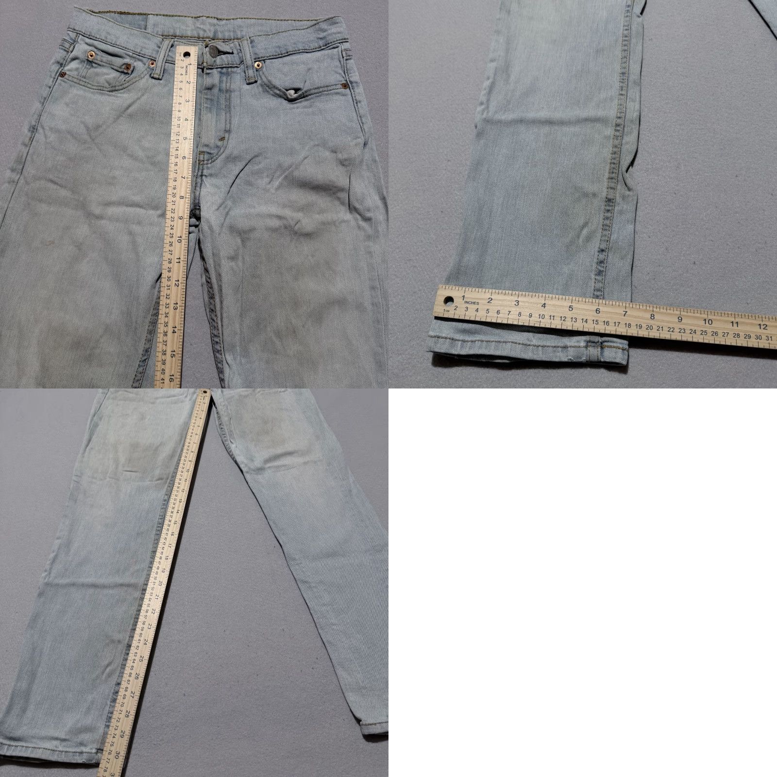 Levi's Levi’s 514 Jeans Men Blue Denim Classic Straight Fit Zip Fly Distressed 30x32 - Jeans Color: Blue Mens Size US 30 / EU 46 - 9 Thumbnail