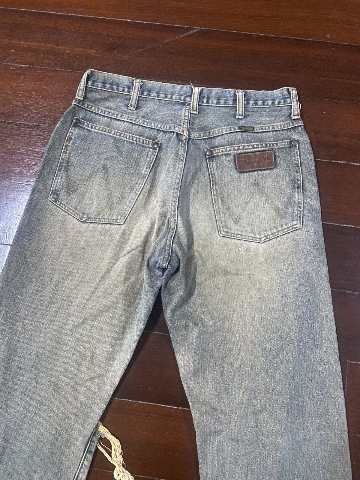 Wrangler VINTAGE WRANGLER DISTRESSED FADED JEANS PANTS selvedge rusty Size US 33 - 14 Thumbnail