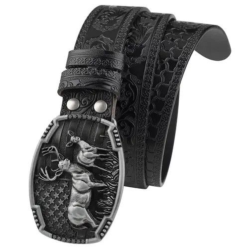 Designer Punk Vintage Belt Riveted Belts Menswear Accessories Size ONE SIZE - 4 Thumbnail